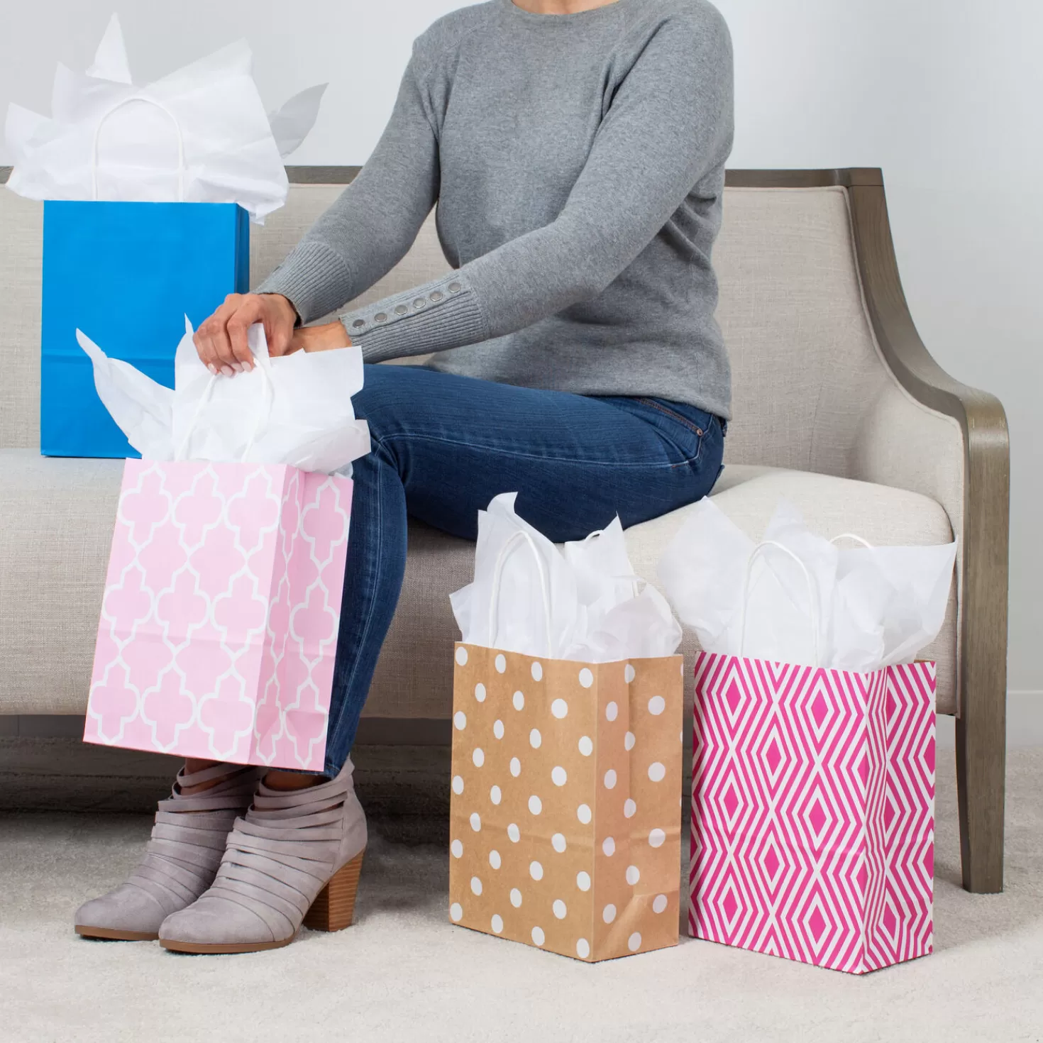Birthday>Hallmark 10.7" 12-Pack Assorted Kraft Paper Gift Bags