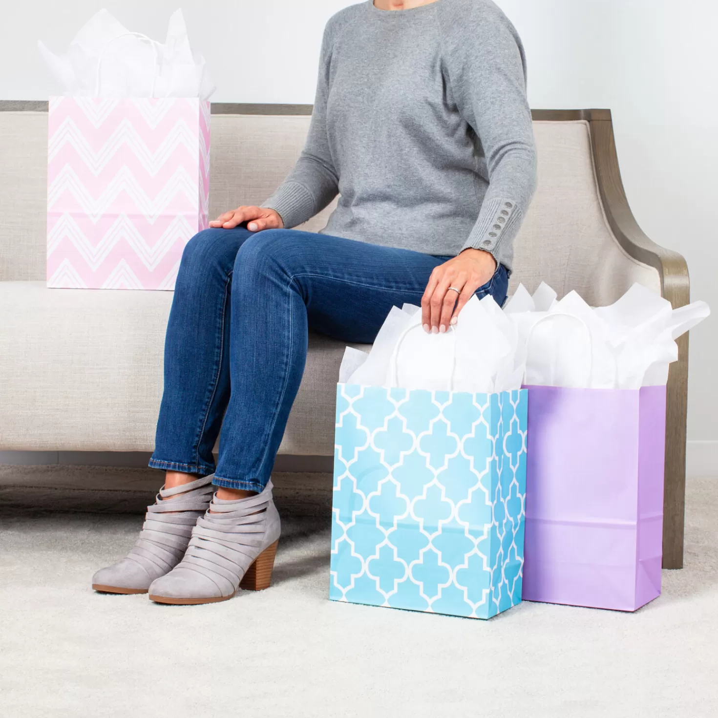 Birthday>Hallmark 12.5" 12-Pack Assorted Kraft Paper Gift Bags