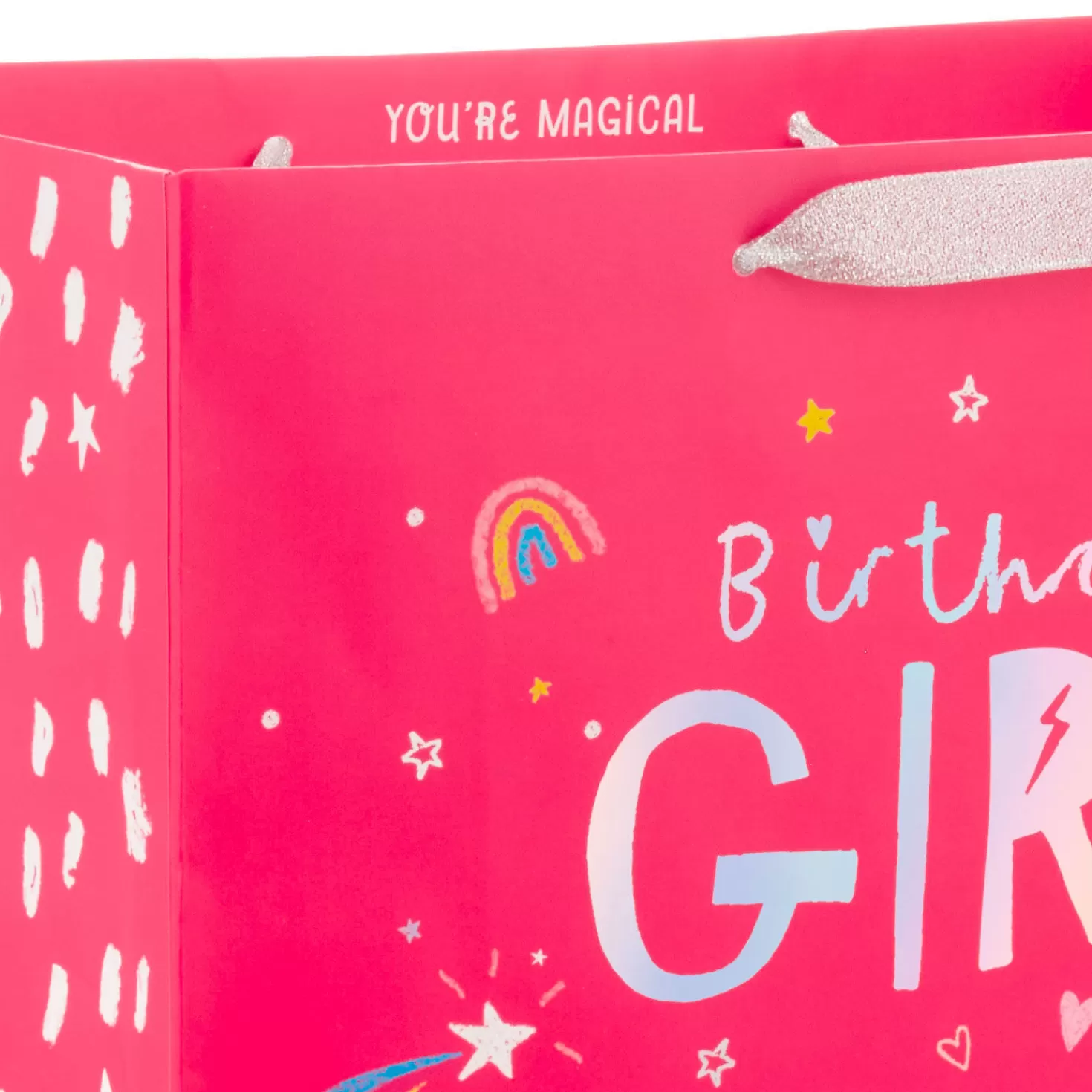 Birthday>Hallmark 13" Birthday Girl Unicorn On Pink Large Gift Bag