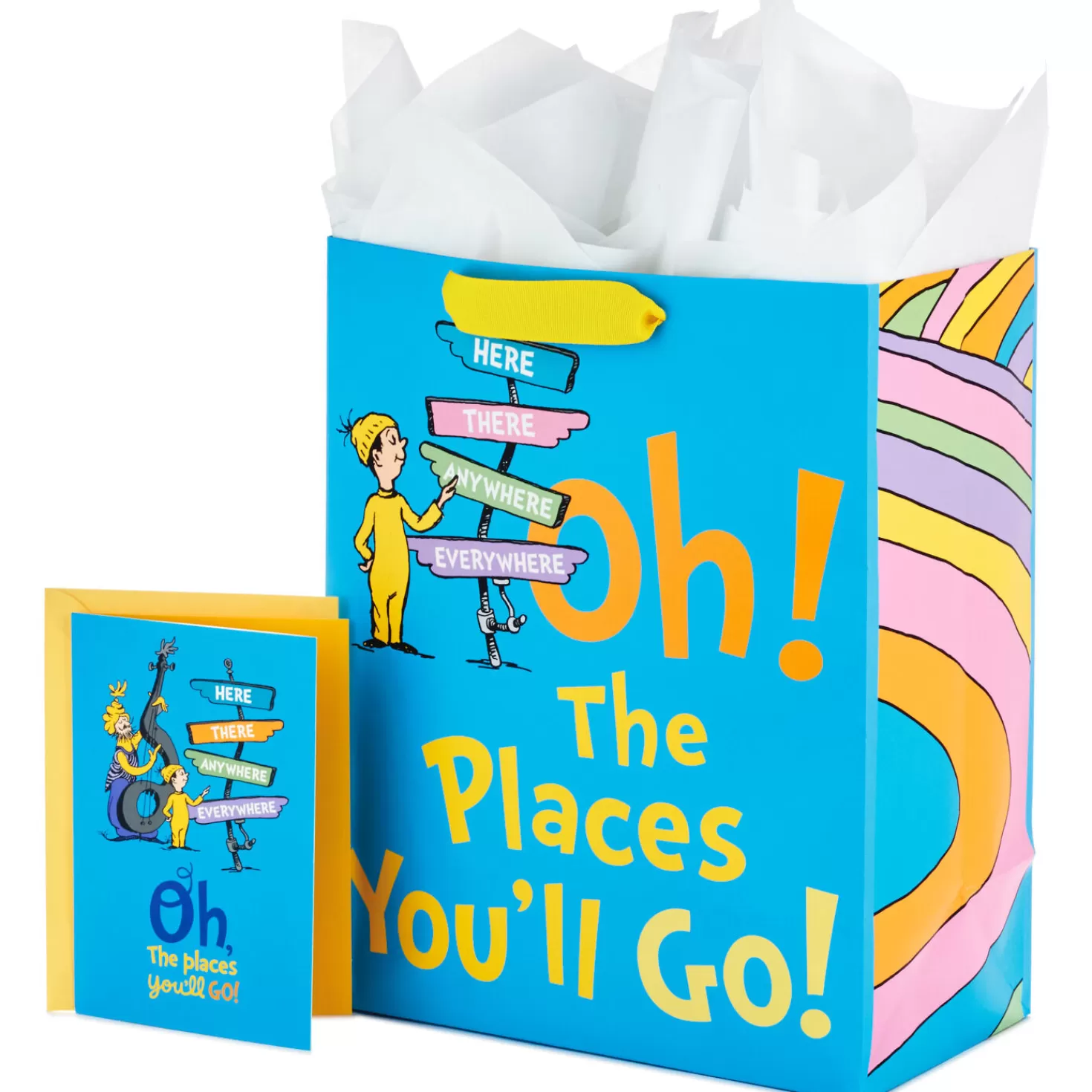 Cheap 13" Dr. Seuss™ Oh! The Places You'Ll Go! Large Graduation Gift Bag And Card Set Graduation