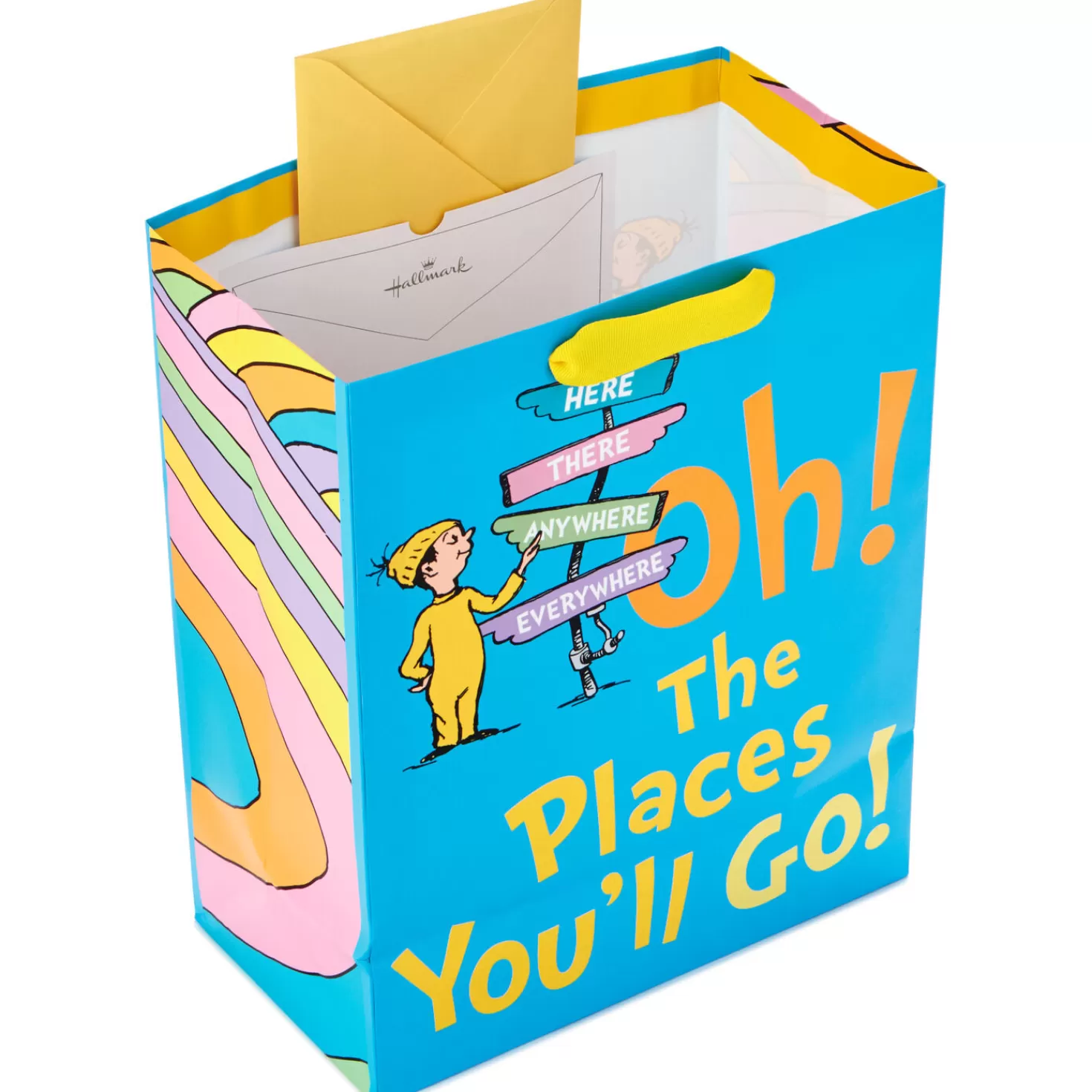 Cheap 13" Dr. Seuss™ Oh! The Places You'Ll Go! Large Graduation Gift Bag And Card Set Graduation