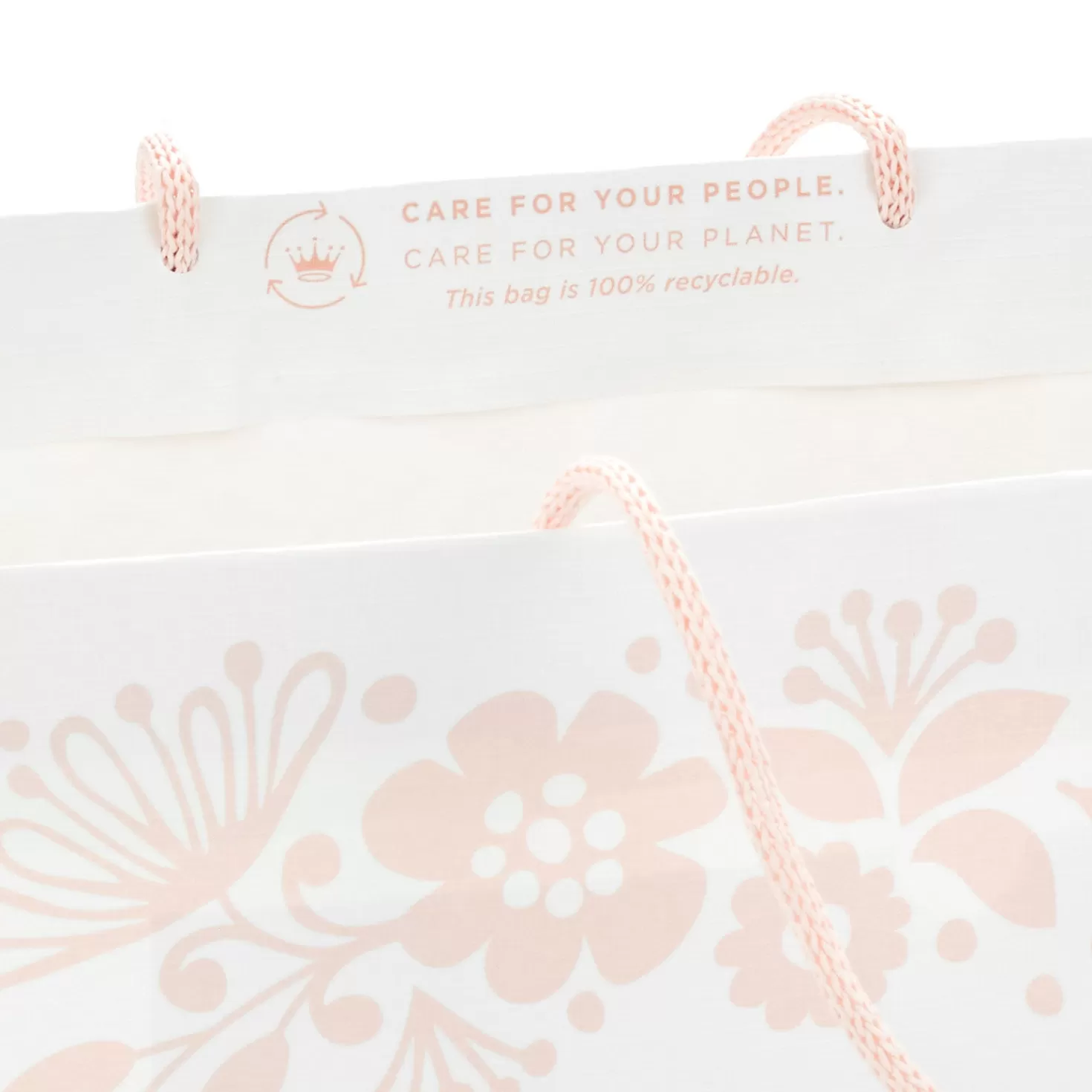 Baby>Hallmark 13" Pink Llama On White New Baby Large Gift Bag