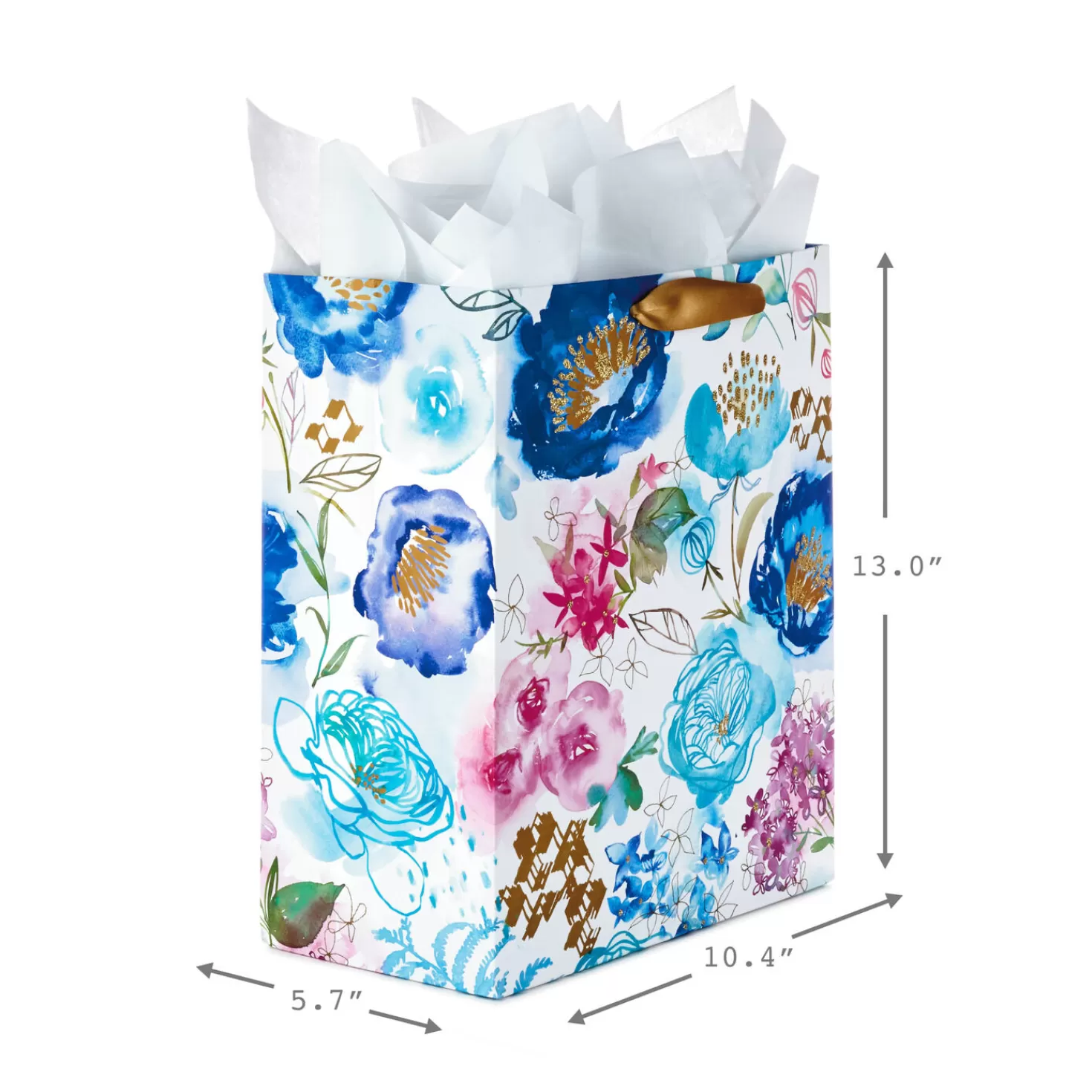Online 13" Watercolor 3-Pack Assorted Gift Bags With Tissue Wedding