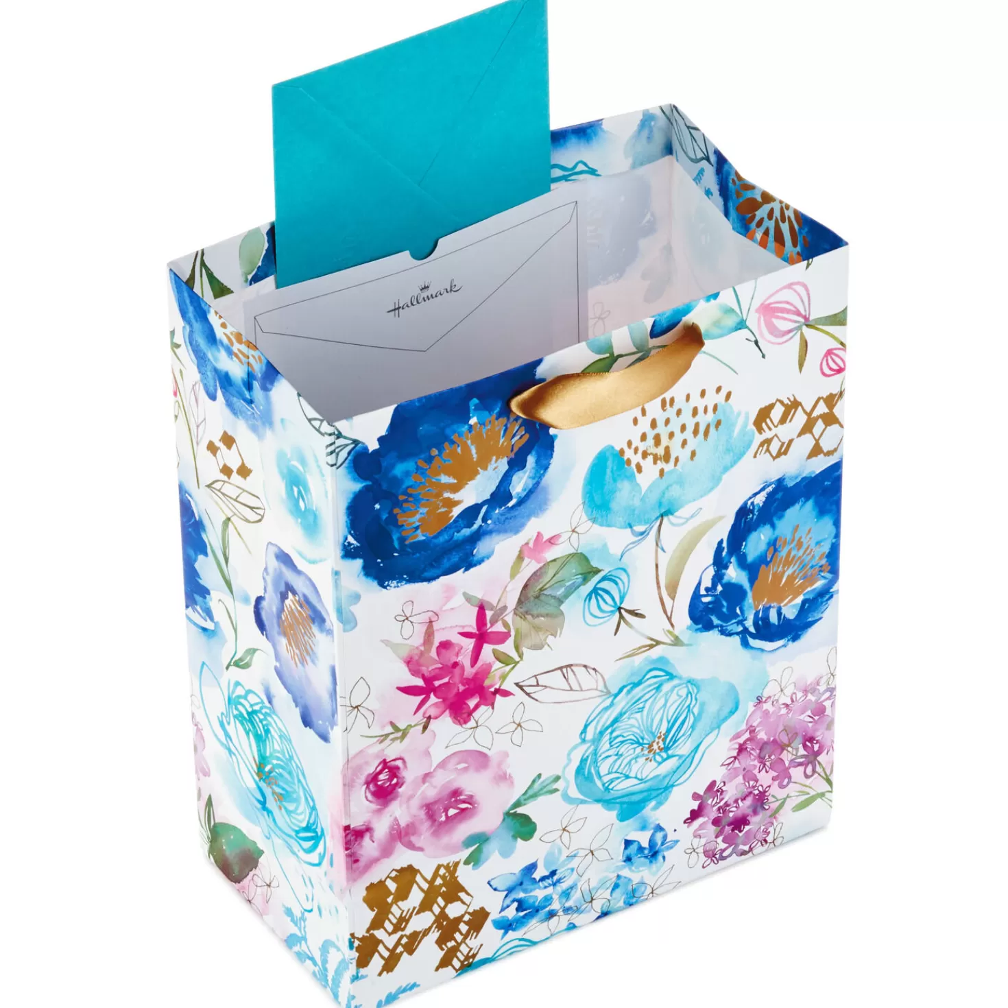 Online 13" Watercolor 3-Pack Assorted Gift Bags With Tissue Wedding