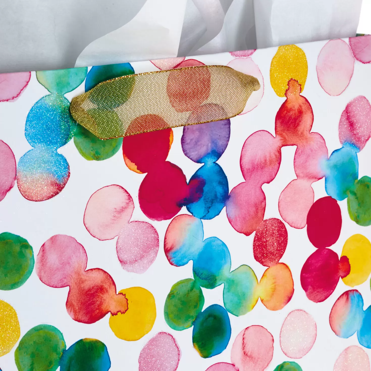 Online 13" Watercolor 3-Pack Assorted Gift Bags With Tissue Wedding