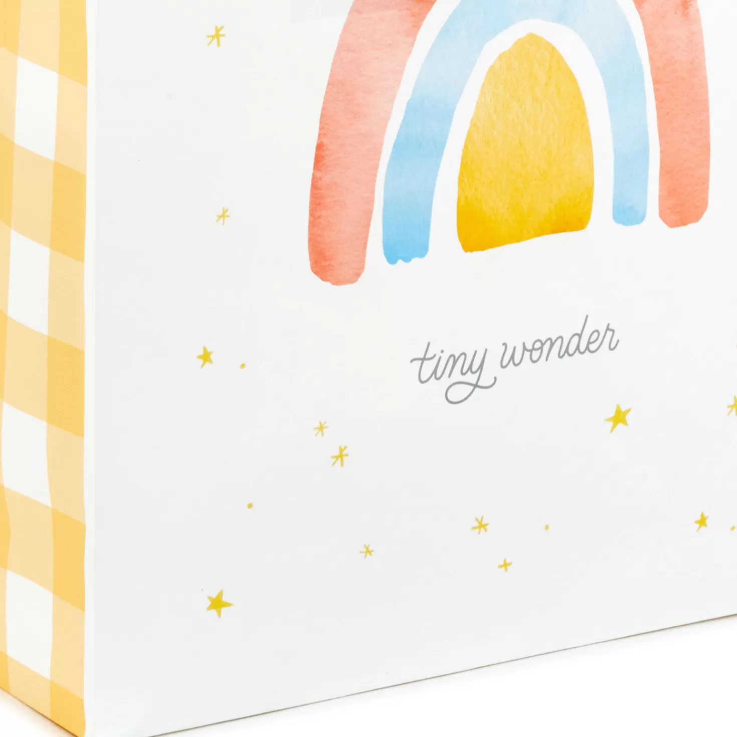 Baby>Hallmark 15.5" Watercolor Rainbow And Stars New Baby Extra-Large Gift Bag