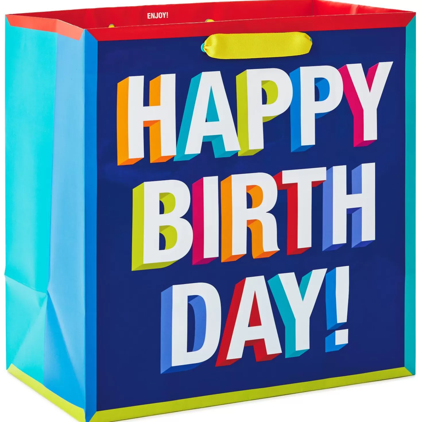 Birthday>Hallmark 15" All-Caps Happy Birthday Gift Bag