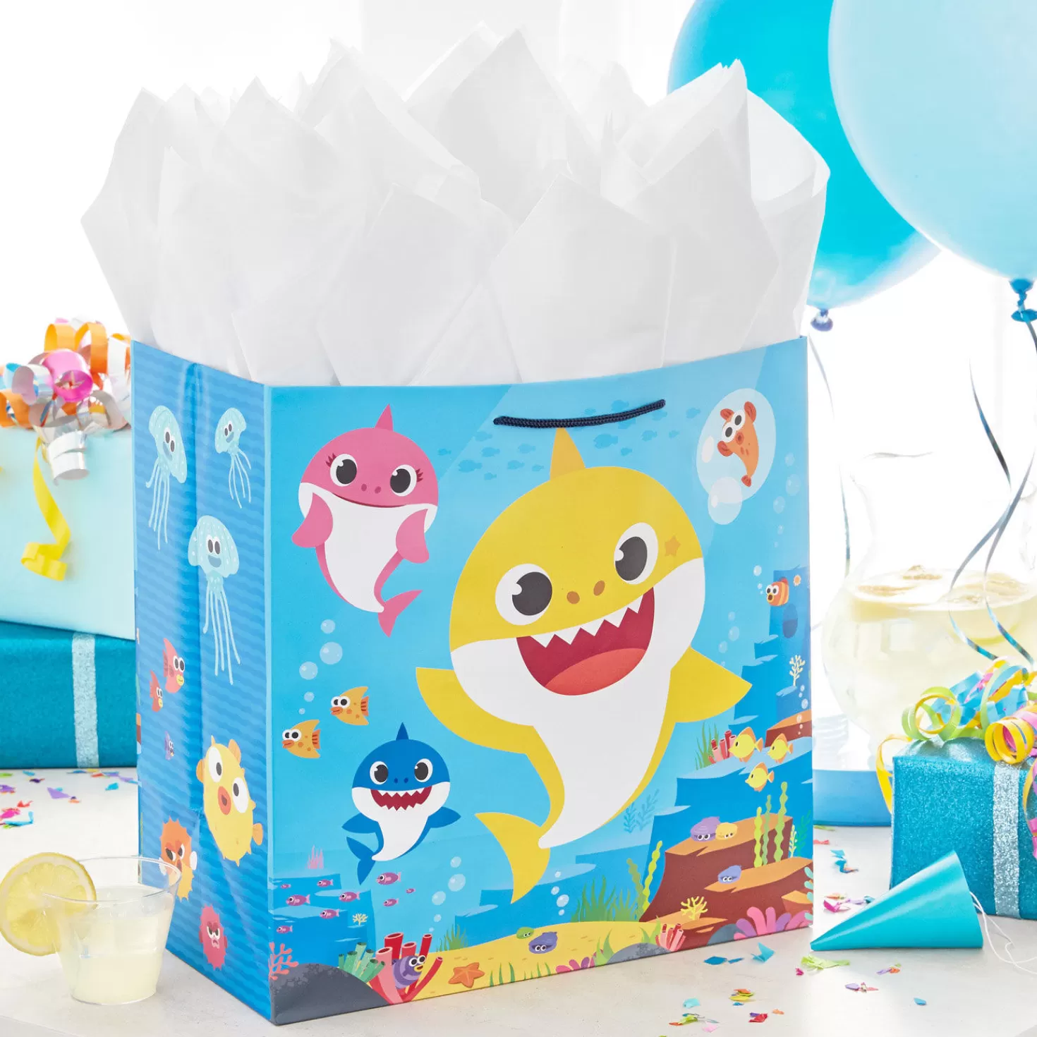 Birthday>Hallmark 15" Baby Shark™ Extra-Deep Gift Bag