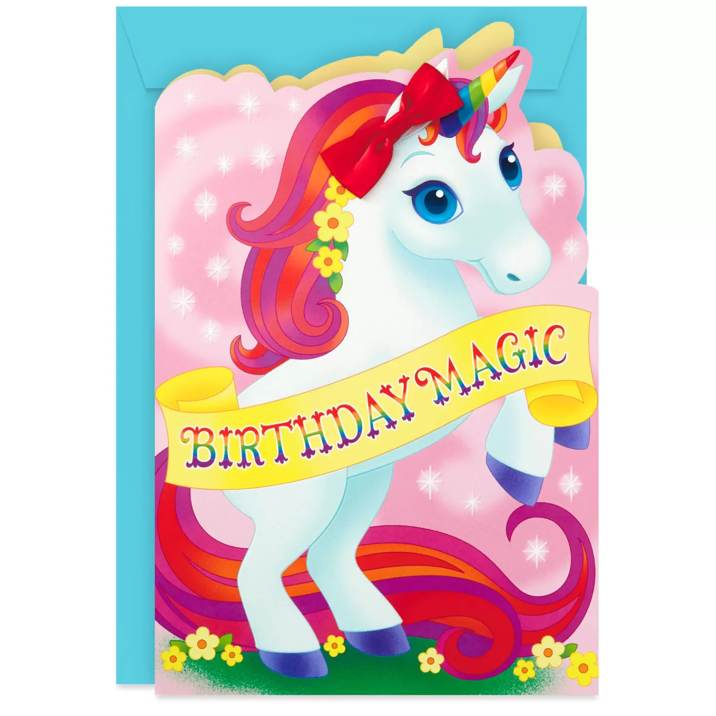 Birthday>Hallmark 16" Birthday Magic Unicorn Jumbo Birthday Card