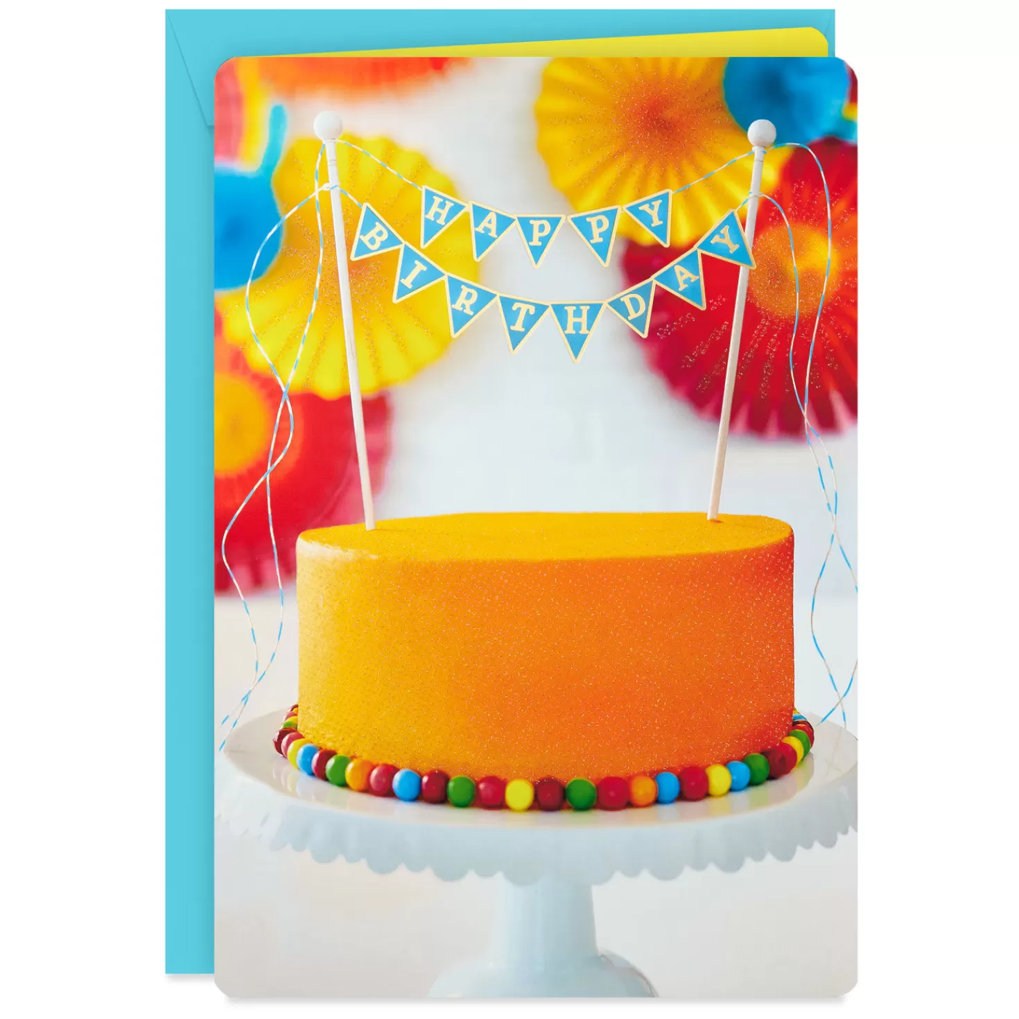 Birthday>Hallmark 16" Happy Birthday Cake Jumbo Birthday Card