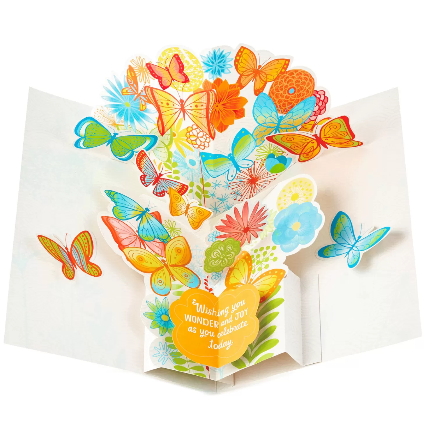 Birthday>Hallmark 16" Joyful Butterflies Pop-Up Jumbo Birthday Card