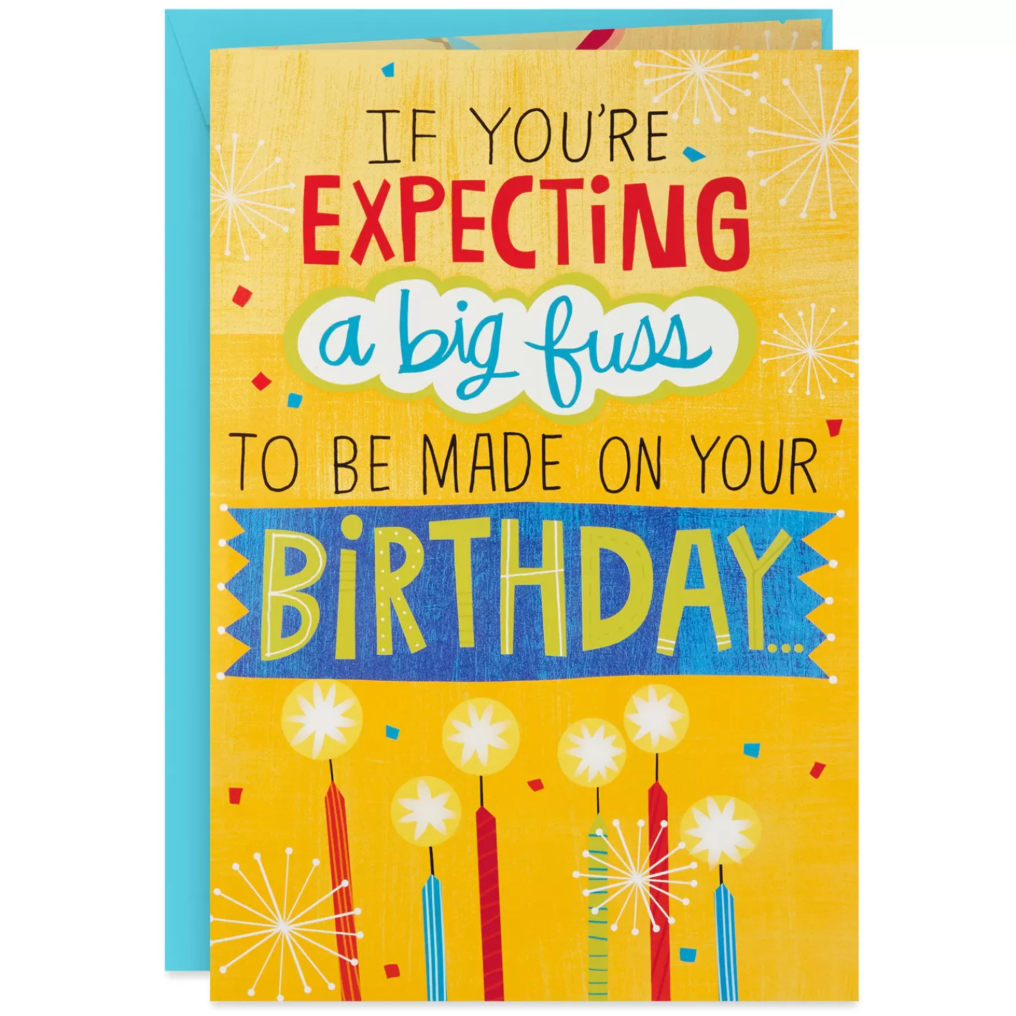 Birthday>Hallmark 16" Make A Fuss Cake Pop-Up Jumbo Birthday Card
