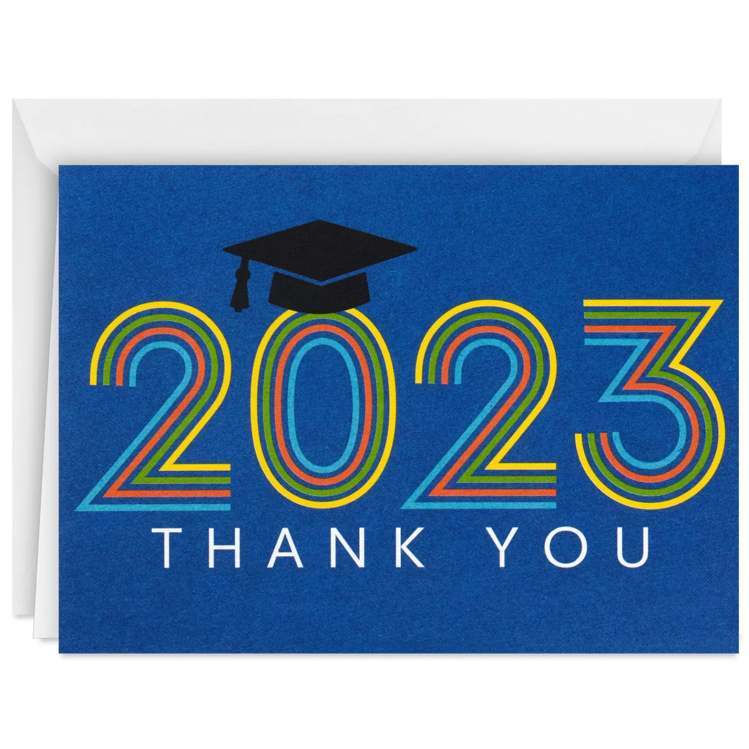 Shop 2023 Striped Lettering Blank Graduation Thank-You Notes, Pack Of 40 Thank You