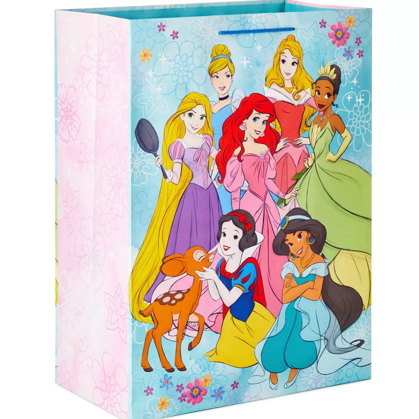 Birthday>Hallmark 20" Disney Princesses On Aqua Jumbo Gift Bag