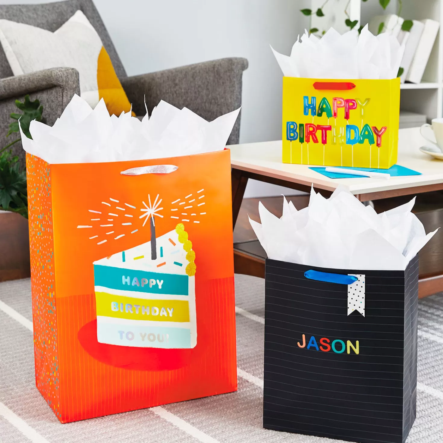 Birthday>Hallmark 20" Slice Of Birthday Cake Jumbo Gift Bag