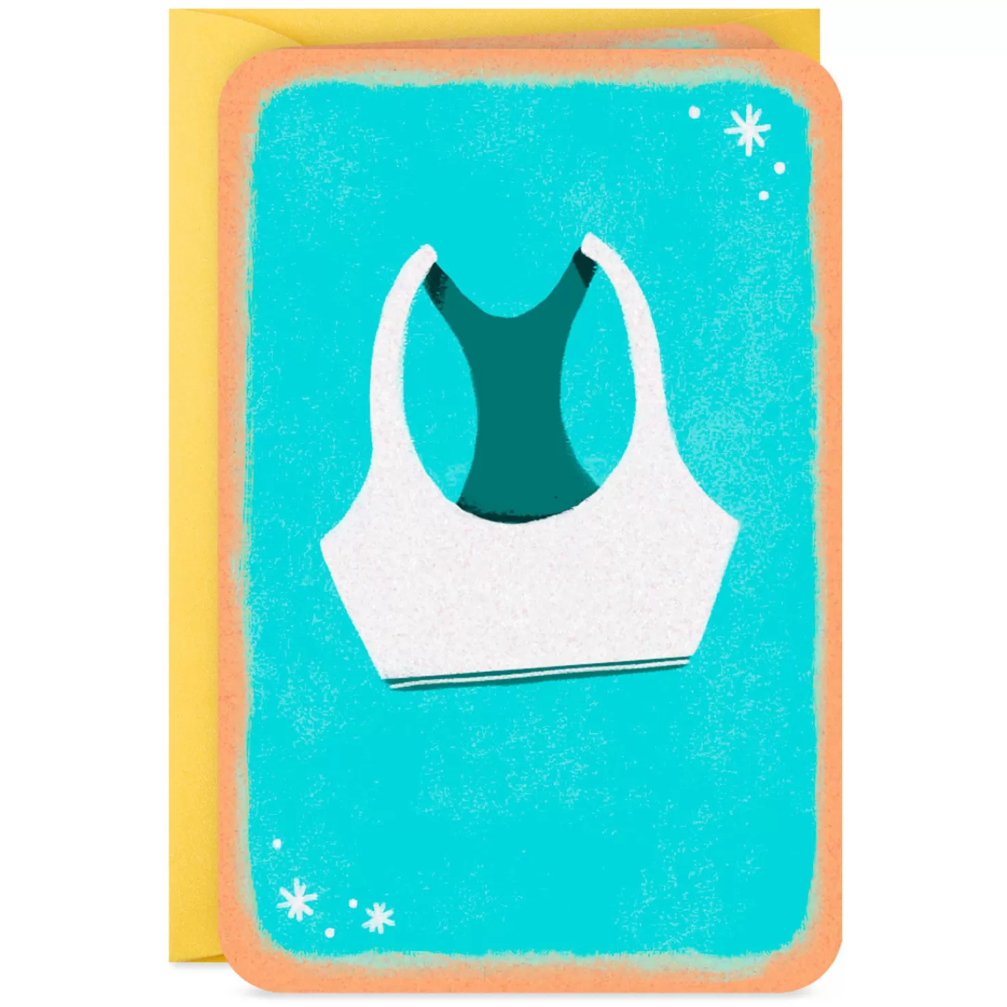 Store 3.25" Mini Sending Support Sports Bra Encouragement Card Encouragement