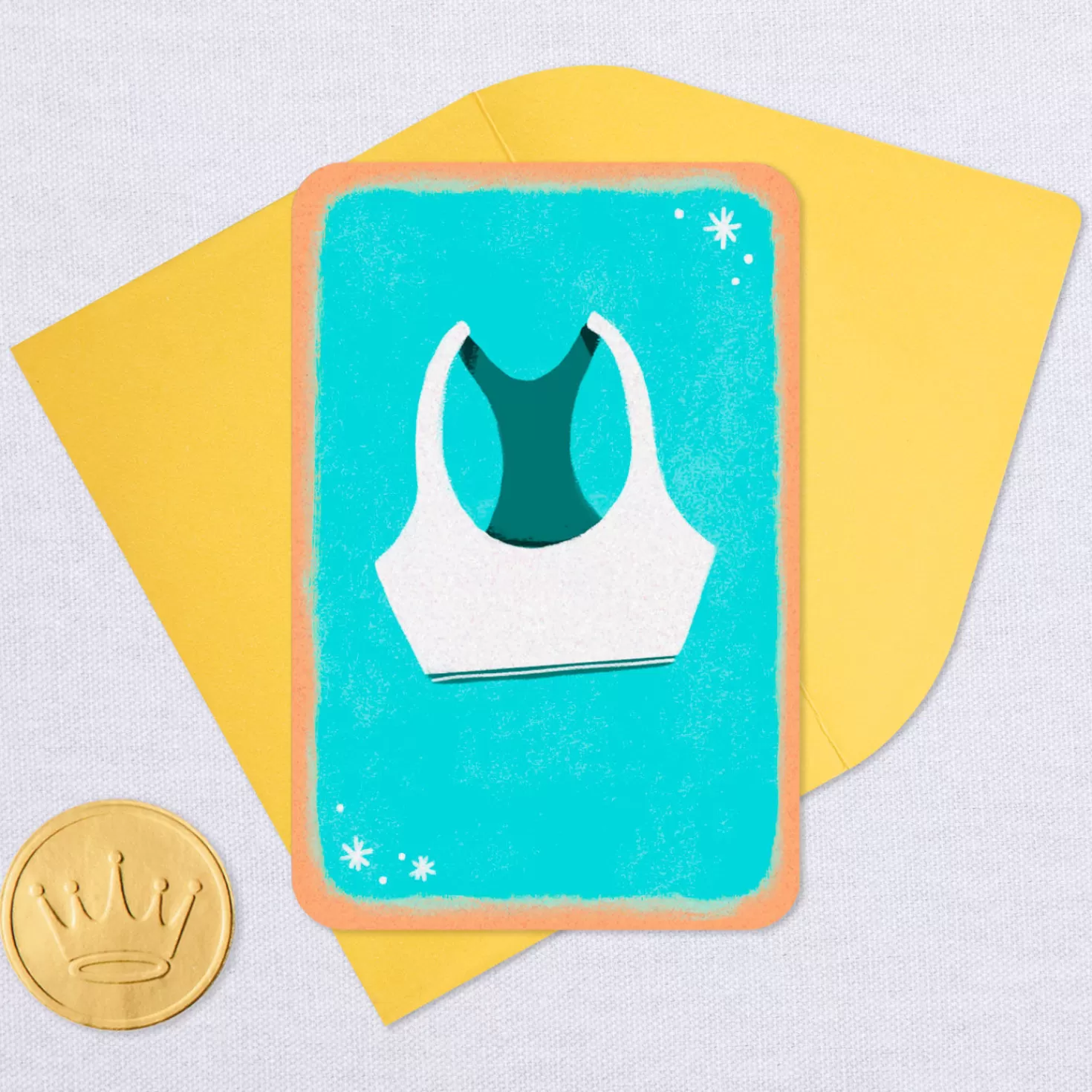 Store 3.25" Mini Sending Support Sports Bra Encouragement Card Encouragement