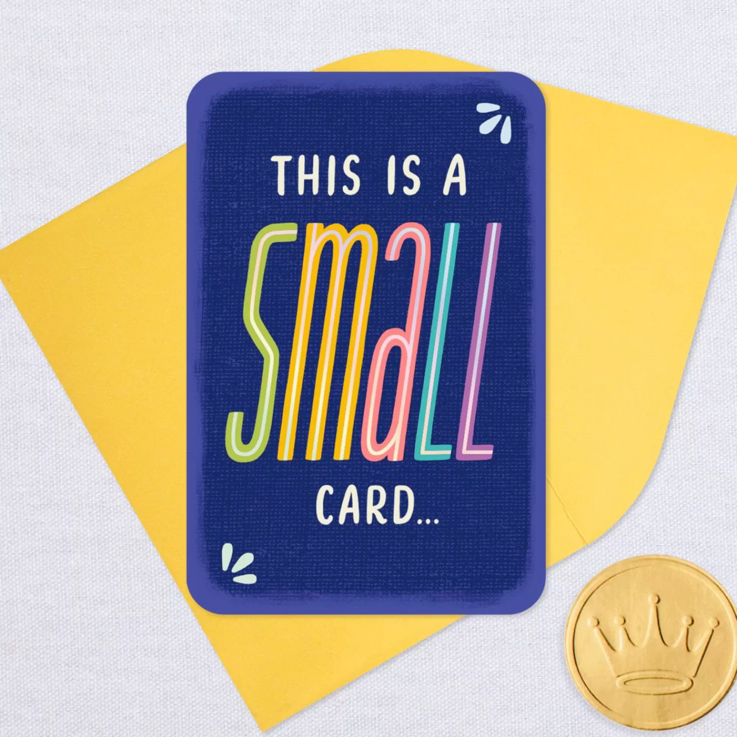 Sale 3.25" Mini Small Card, Big I Love You Love Card Thank You