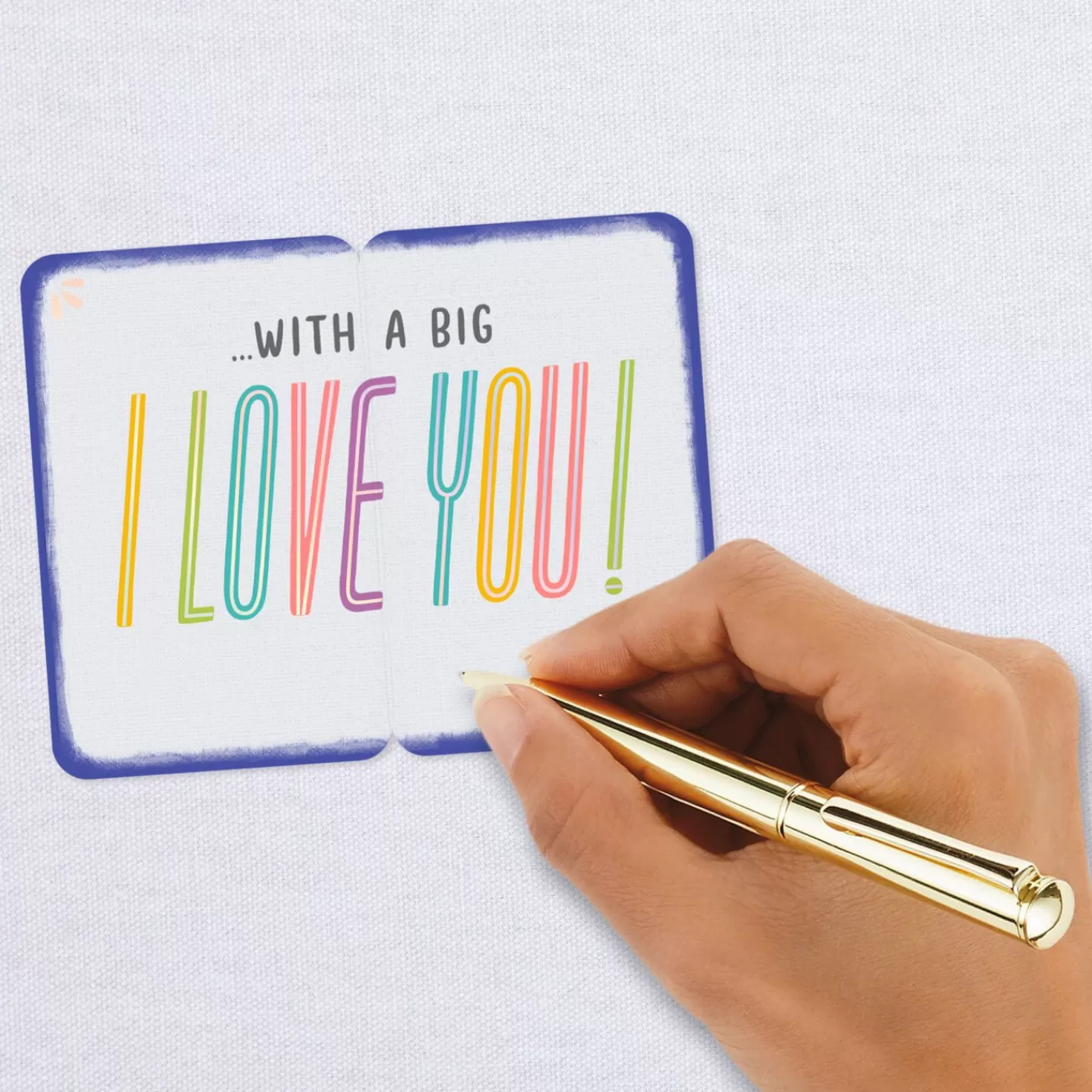 Sale 3.25" Mini Small Card, Big I Love You Love Card Thank You
