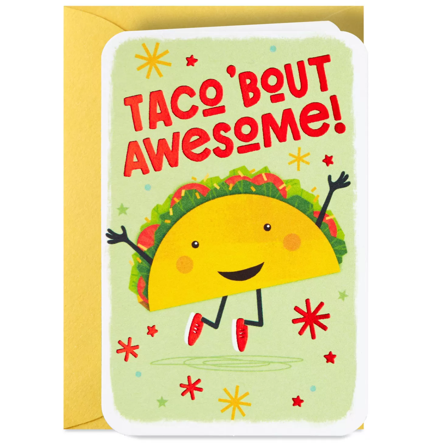 Flash Sale 3.25" Mini Taco 'Bout Awesome Blank Congratulations Card Congratulations