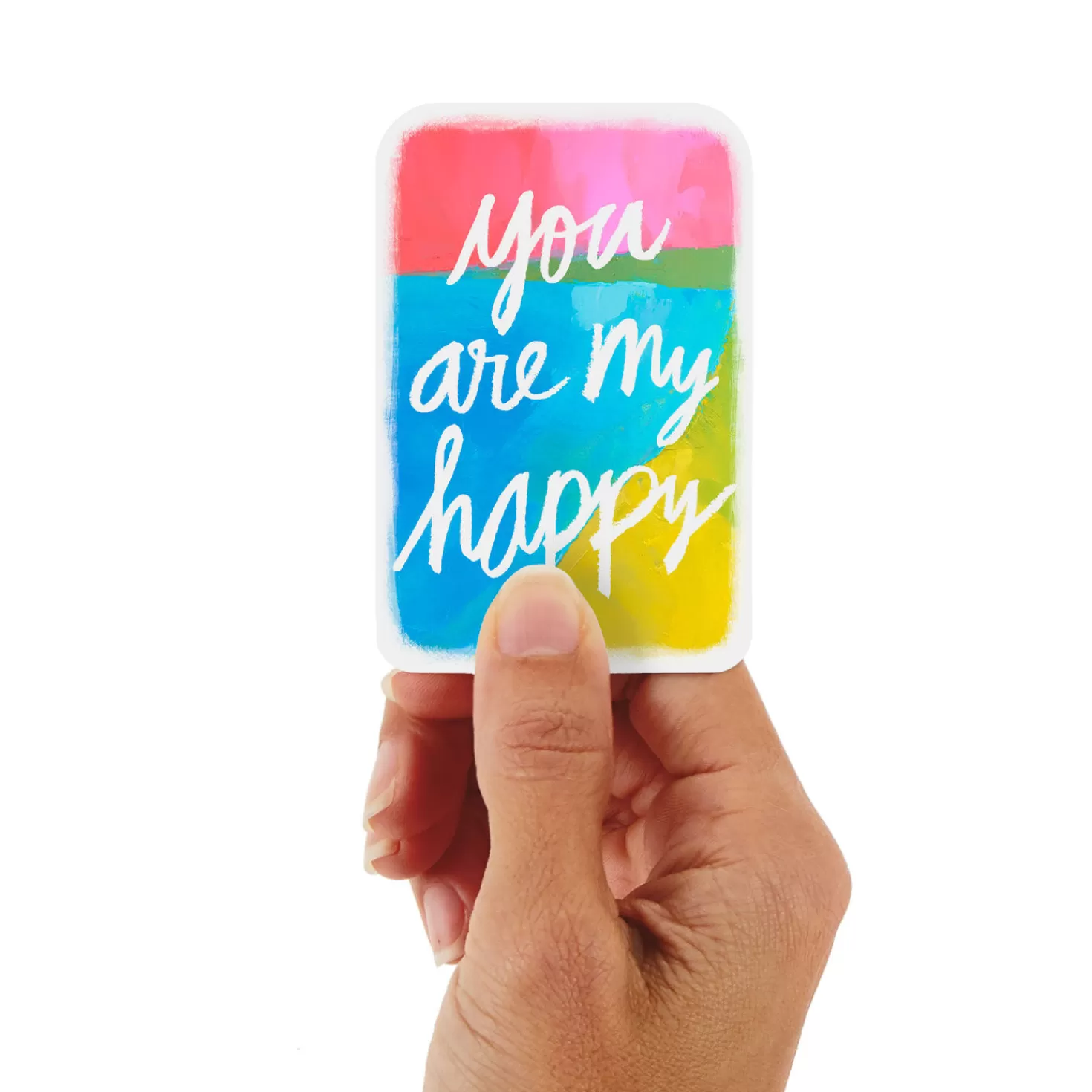 Best Sale 3.25" Mini You Are My Happy Blank Card Thank You
