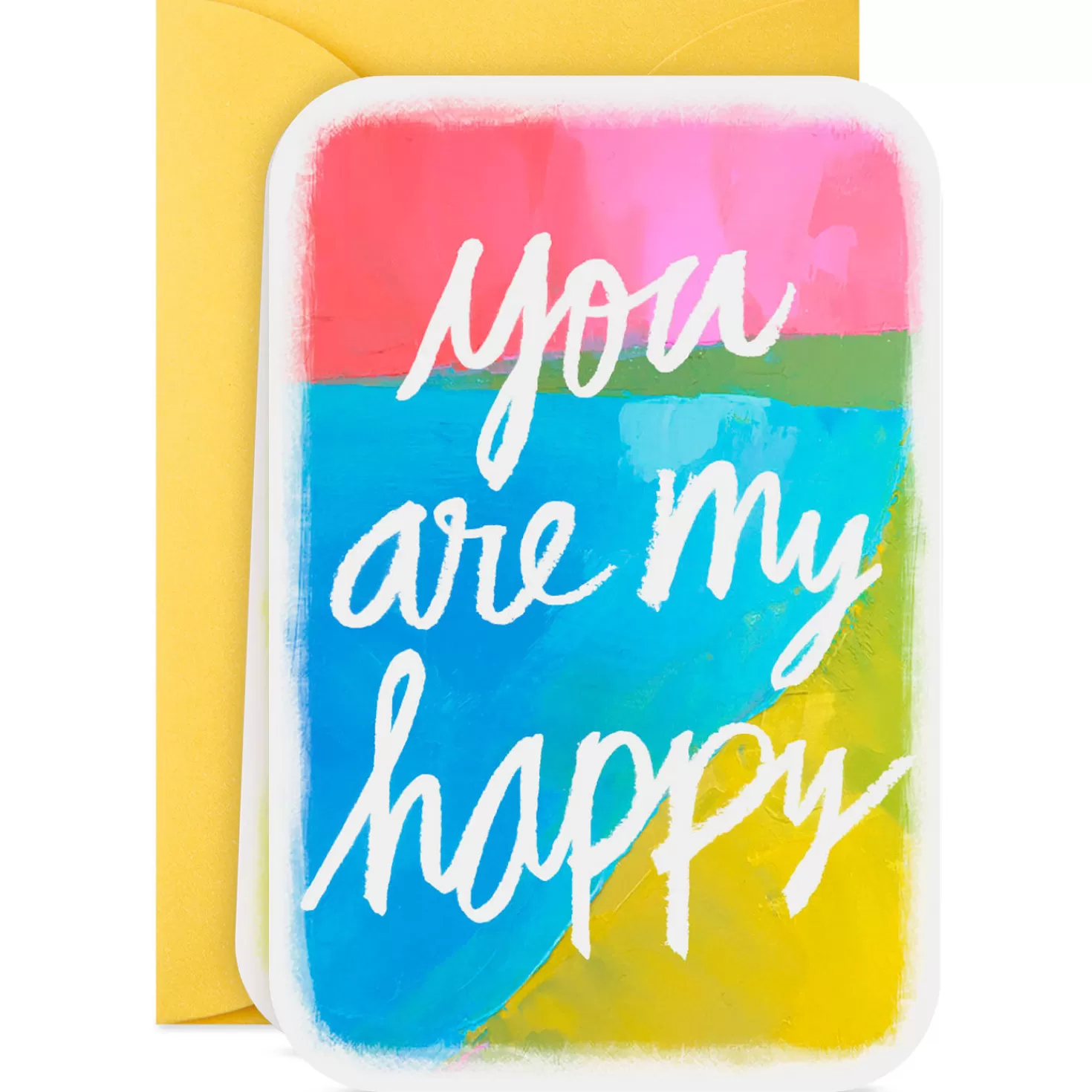 Best Sale 3.25" Mini You Are My Happy Blank Card Thank You