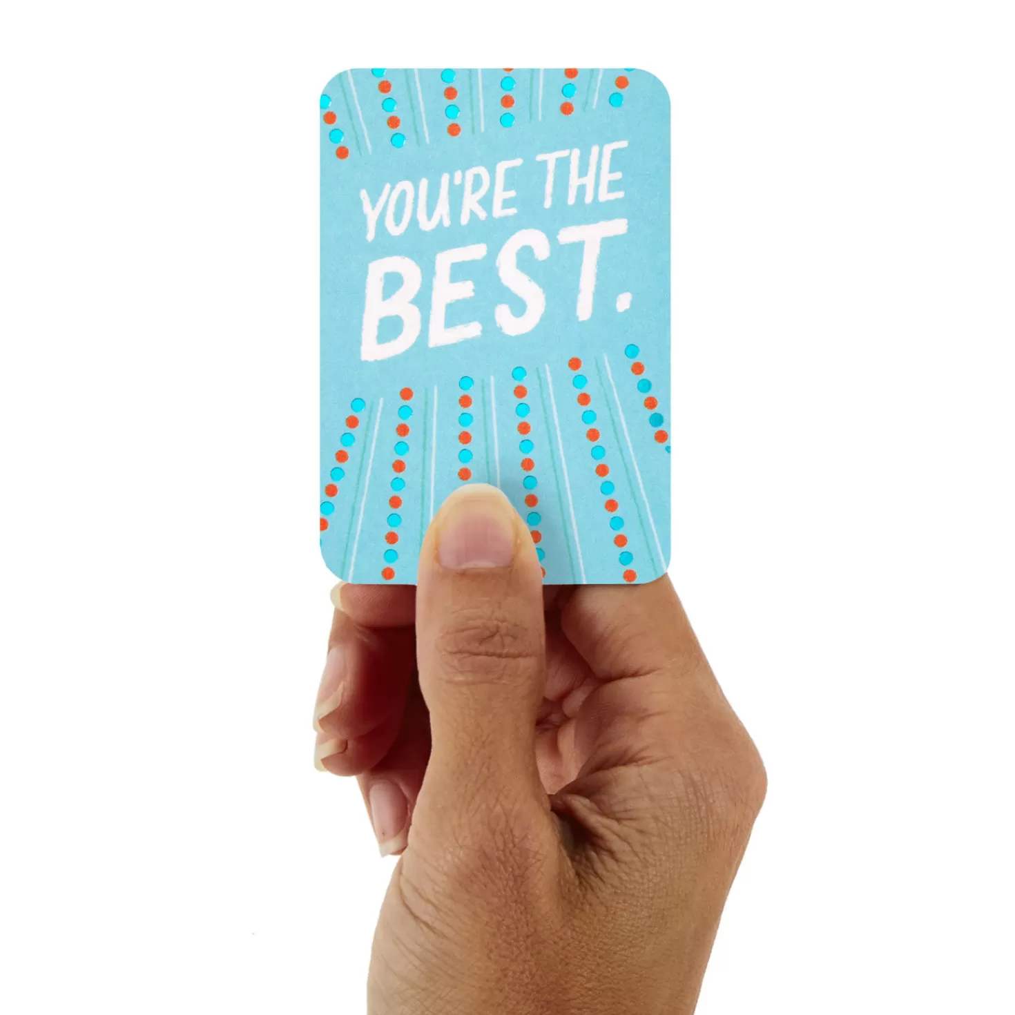 Online 3.25" Mini You'Re The Best Blank Card Encouragement