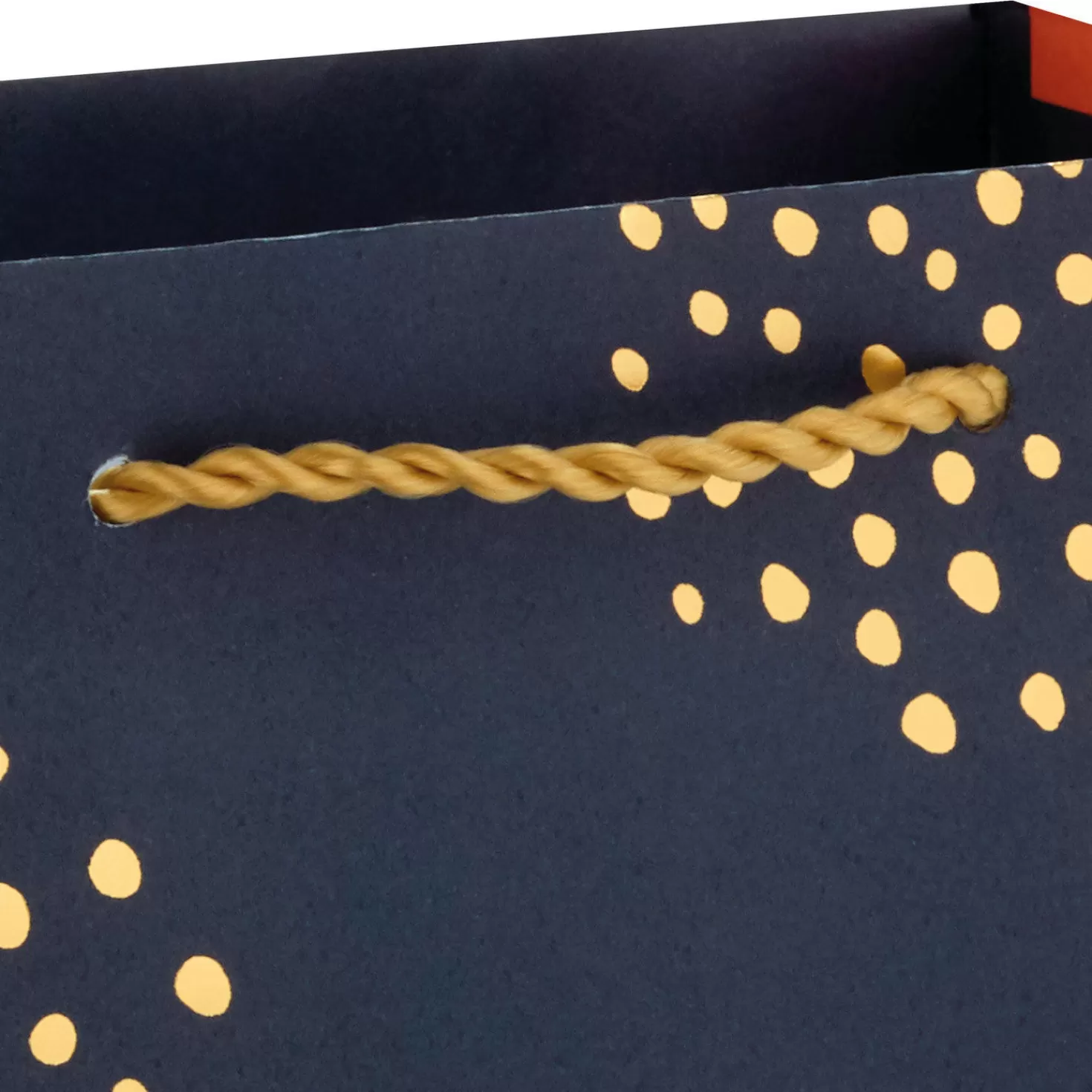Discount 5.5" Gold Dots On Black Small Horizontal Gift Bag Wedding