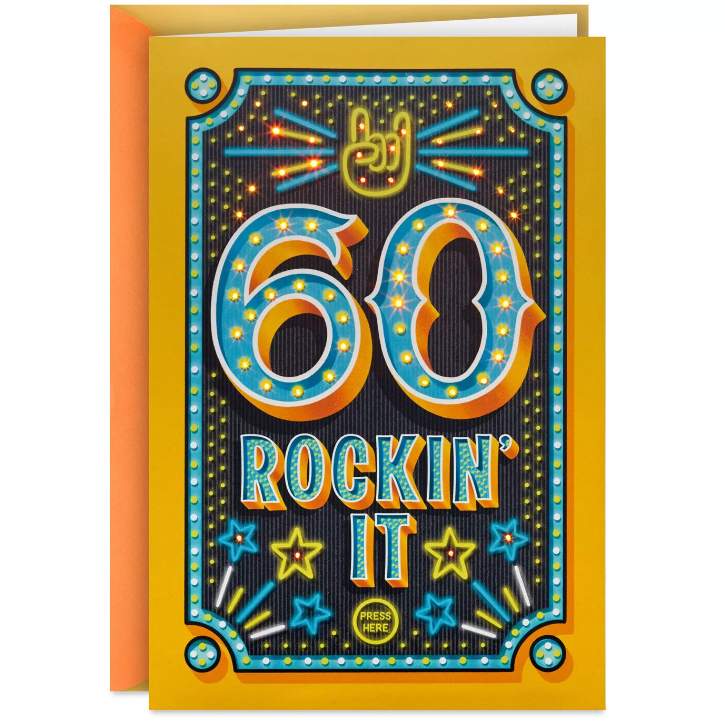Birthday>Hallmark 60 Rockin' It Musical 60Th Birthday Card With Light