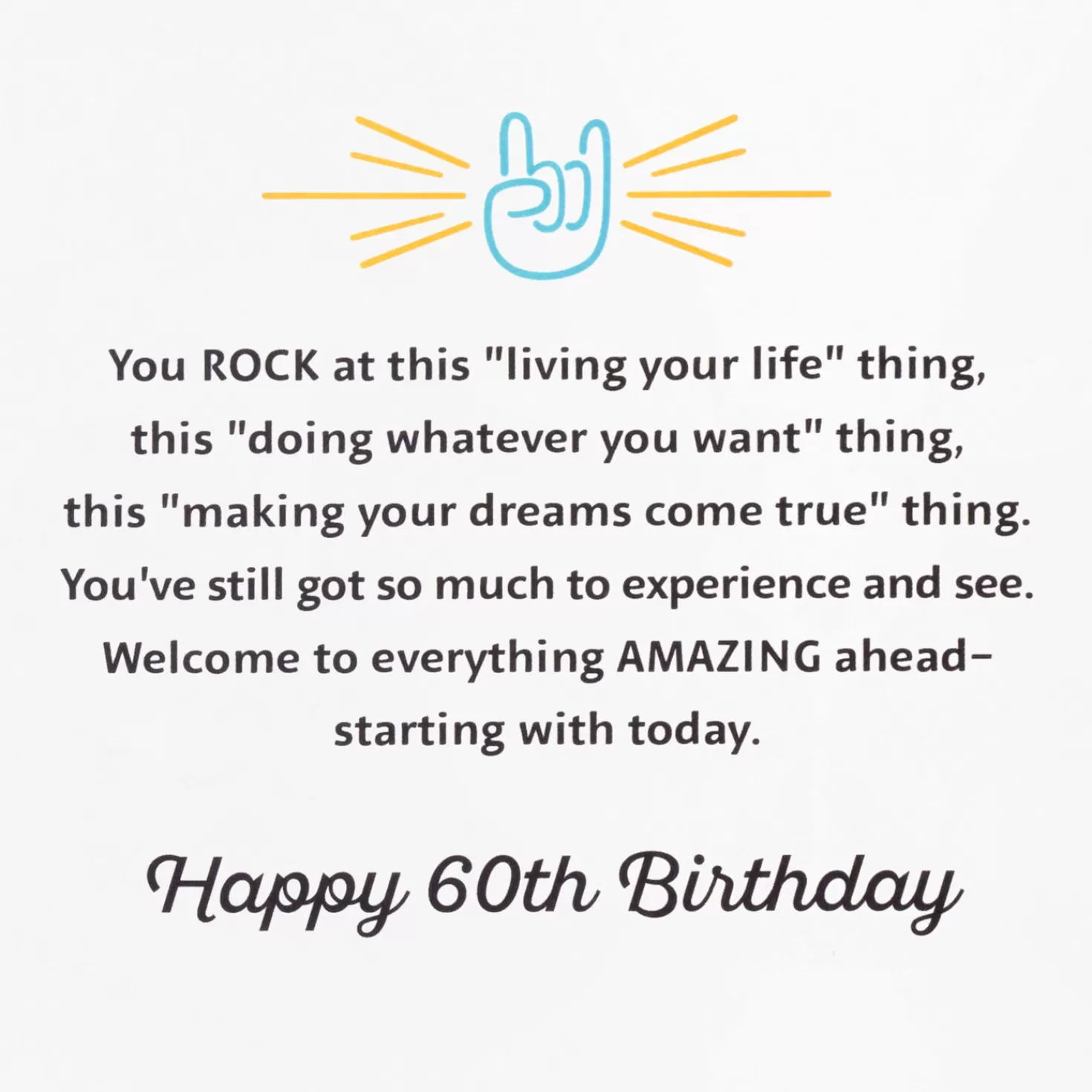 Birthday>Hallmark 60 Rockin' It Musical 60Th Birthday Card With Light