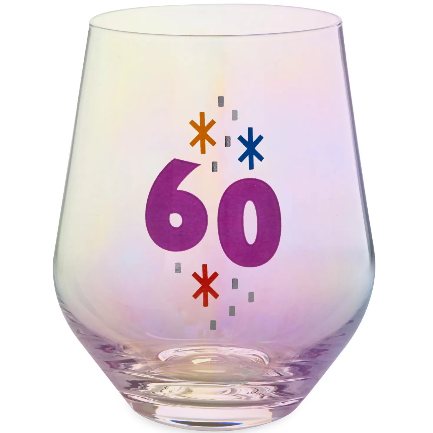 Birthday>Hallmark 60 Stemless Wine Glass, 16 Oz.