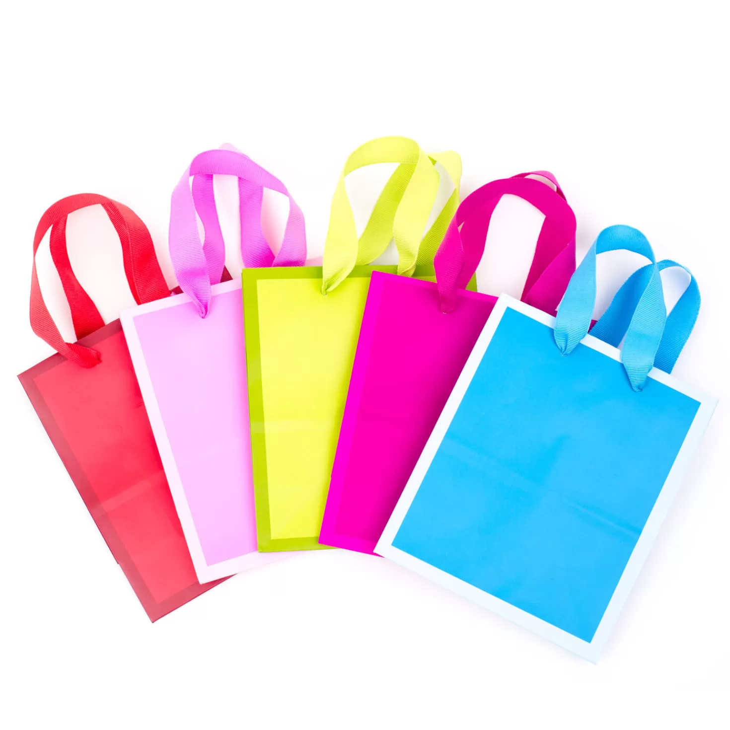 Birthday>Hallmark 6.5" Assorted Bright Colors 5-Pack Gift Bags