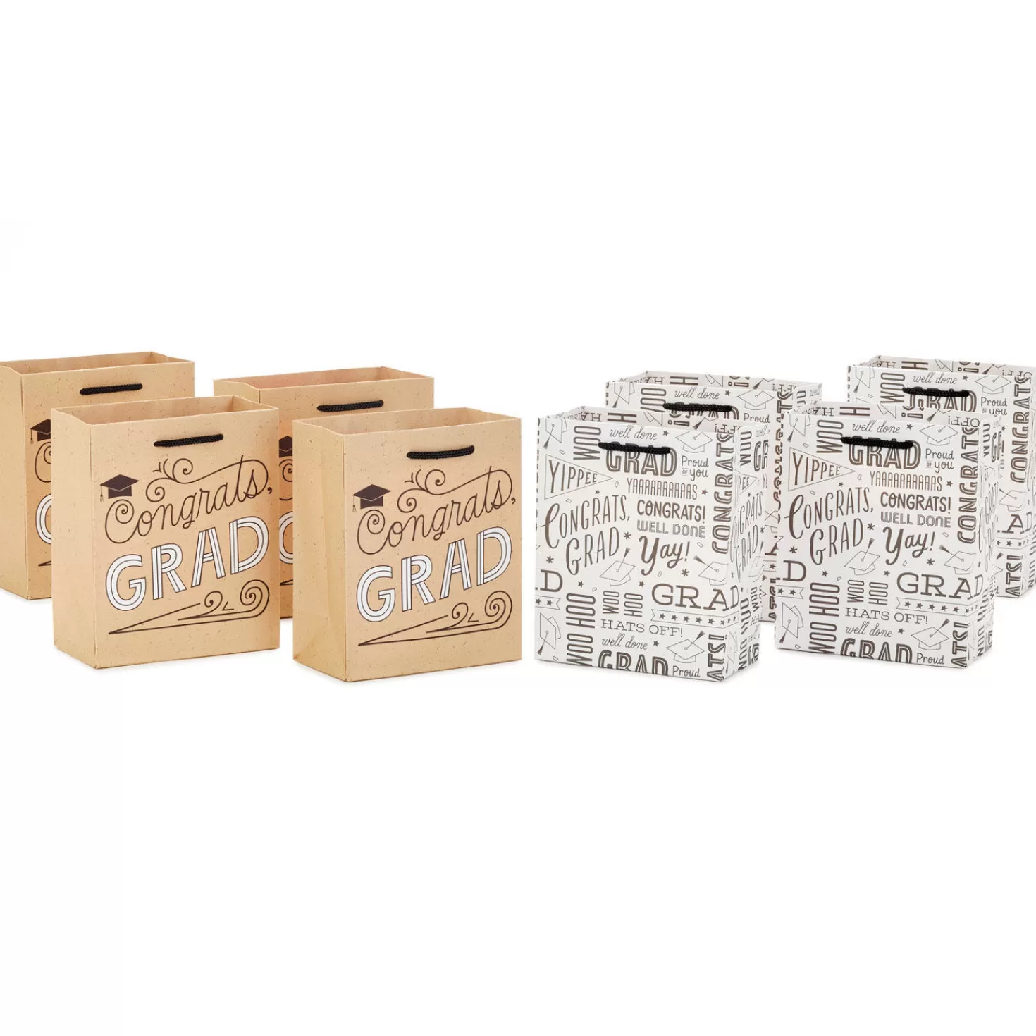Fashion 6.5" Cheers 8-Pack Small Graduation Gift Bags Graduation