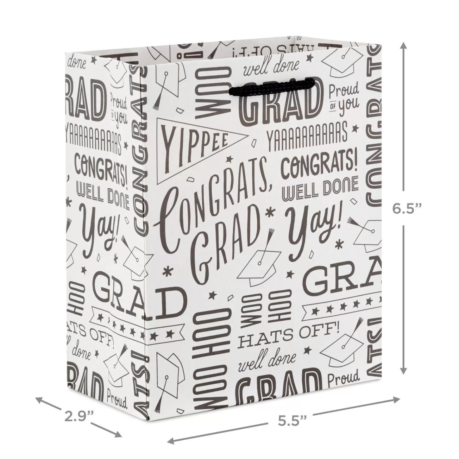 Fashion 6.5" Cheers 8-Pack Small Graduation Gift Bags Graduation