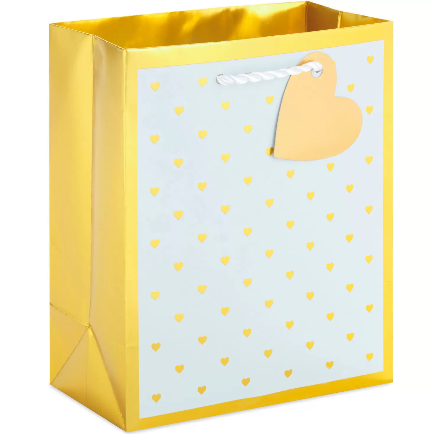 Outlet 6.5" Mini Hearts On White Small Gift Bag Wedding