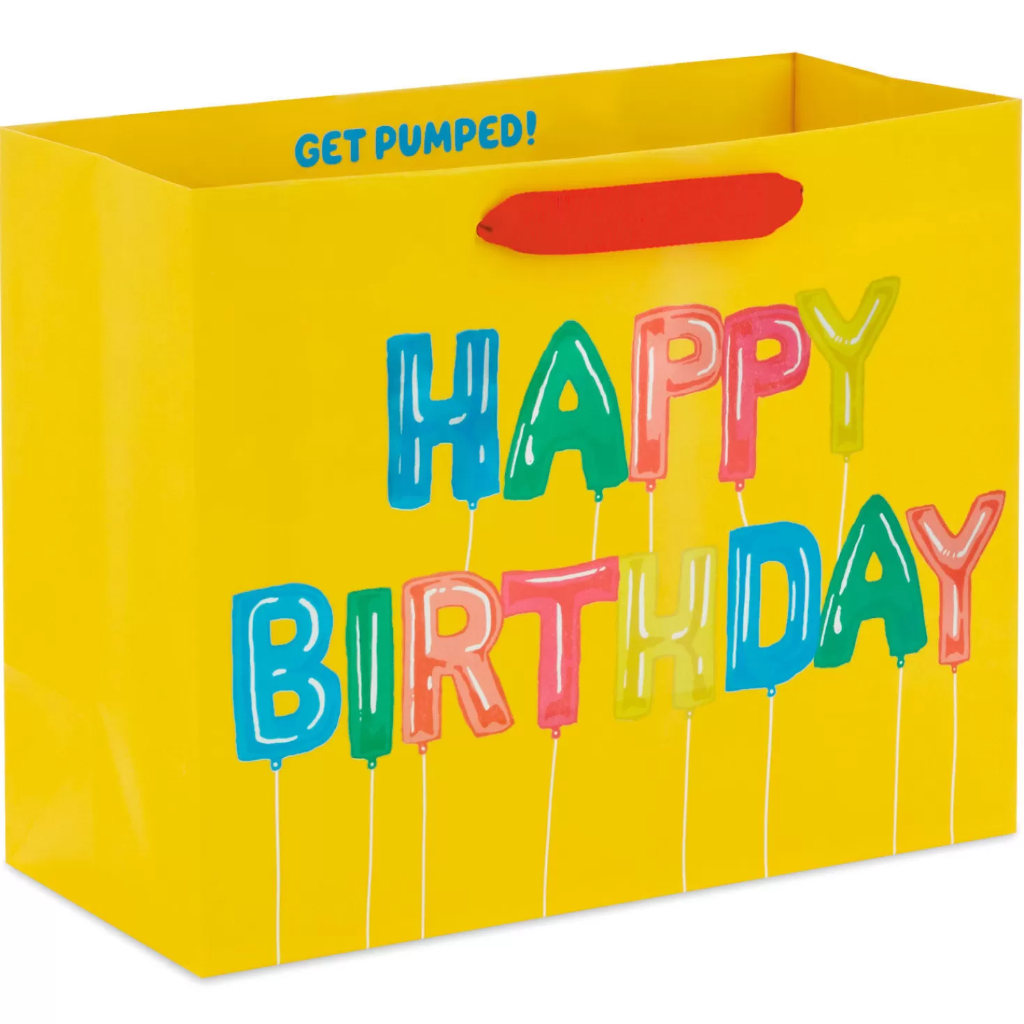 Birthday>Hallmark 7.7" Happy Birthday Letter Balloons Medium Horizontal Gift Bag