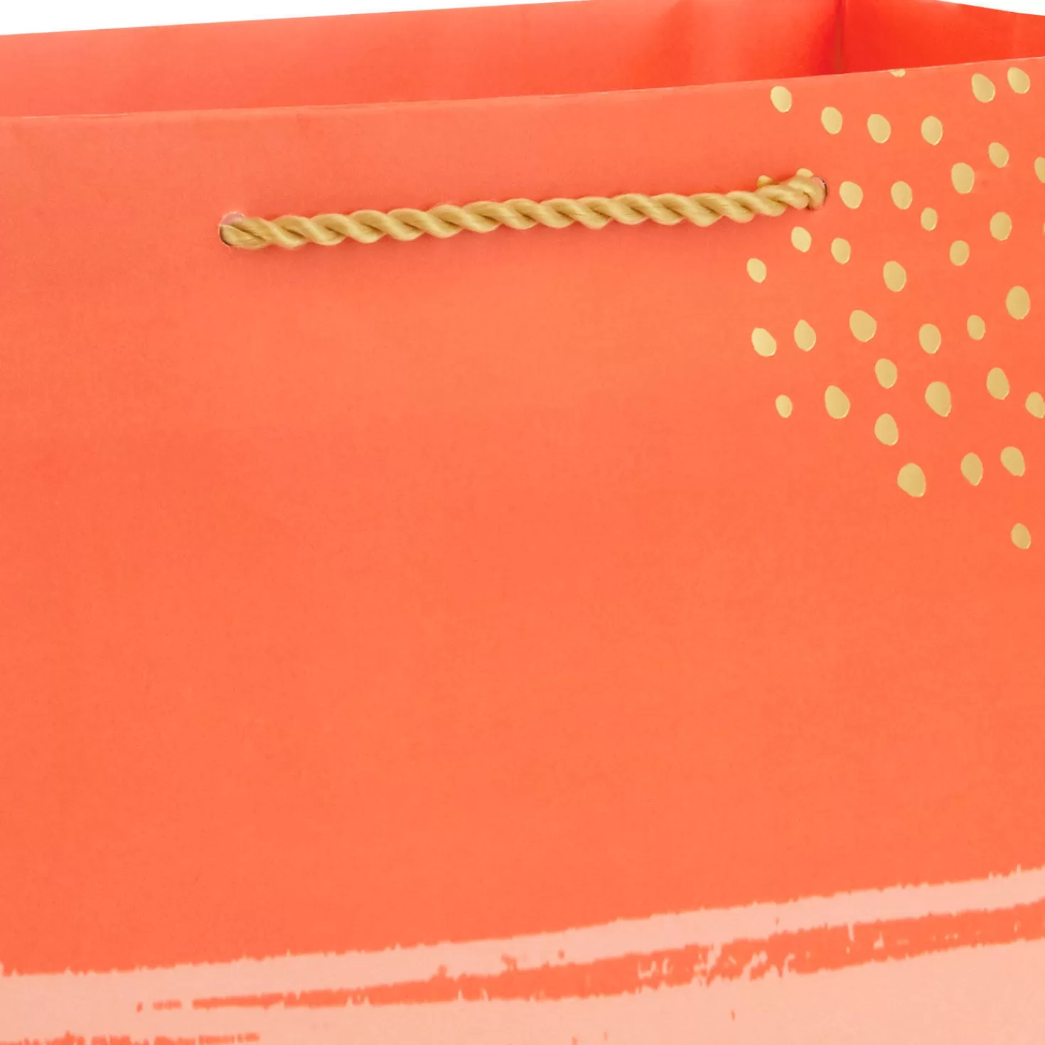 Birthday>Hallmark 7.7" Orange And Coral Medium Horizontal Gift Bag