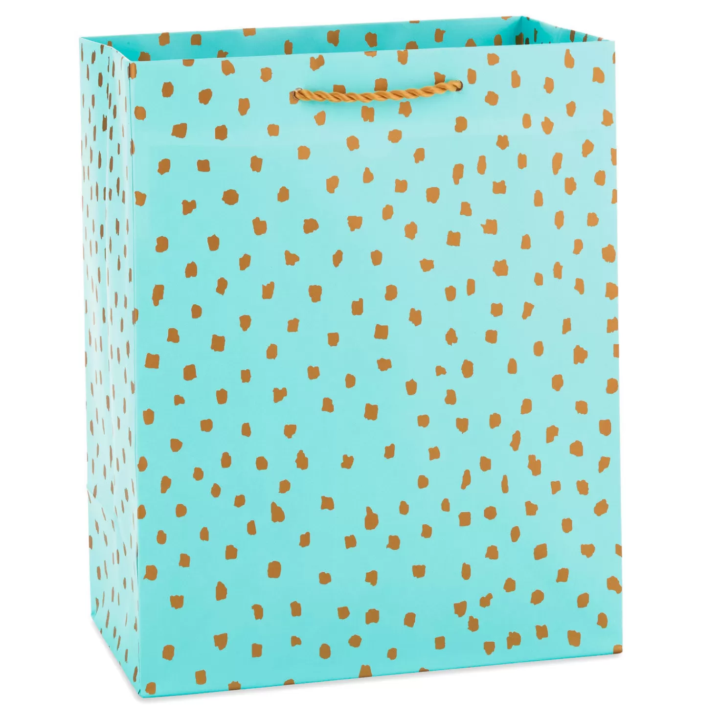 Cheap 9.6" Gold Dots On Mint Medium Gift Bag Wedding