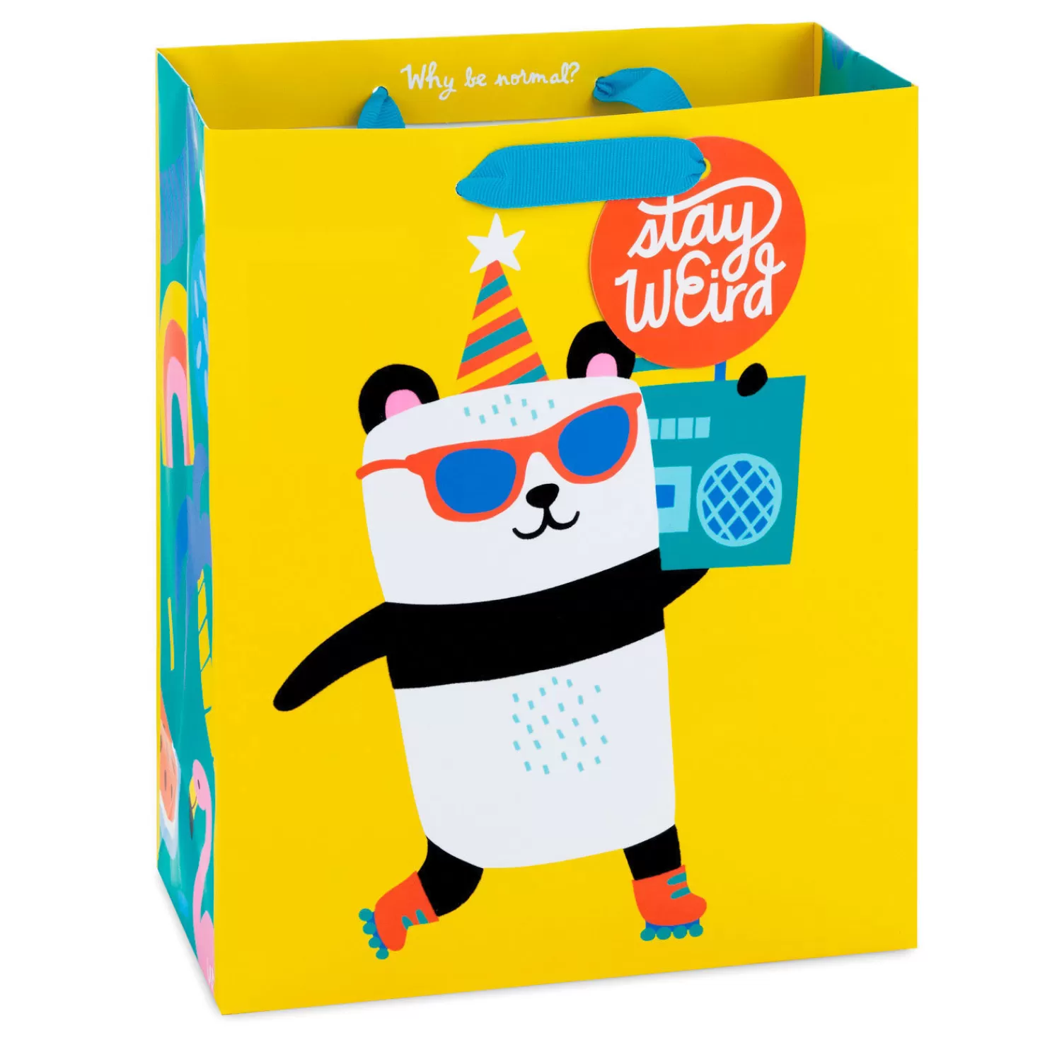 Birthday>Hallmark 9.6" Stay Weird Panda Medium Gift Bag