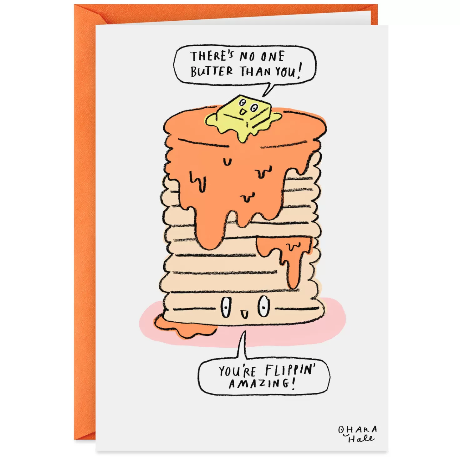 Birthday>Hallmark A Big Stack Of Happy Pancakes Funny Birthday Card