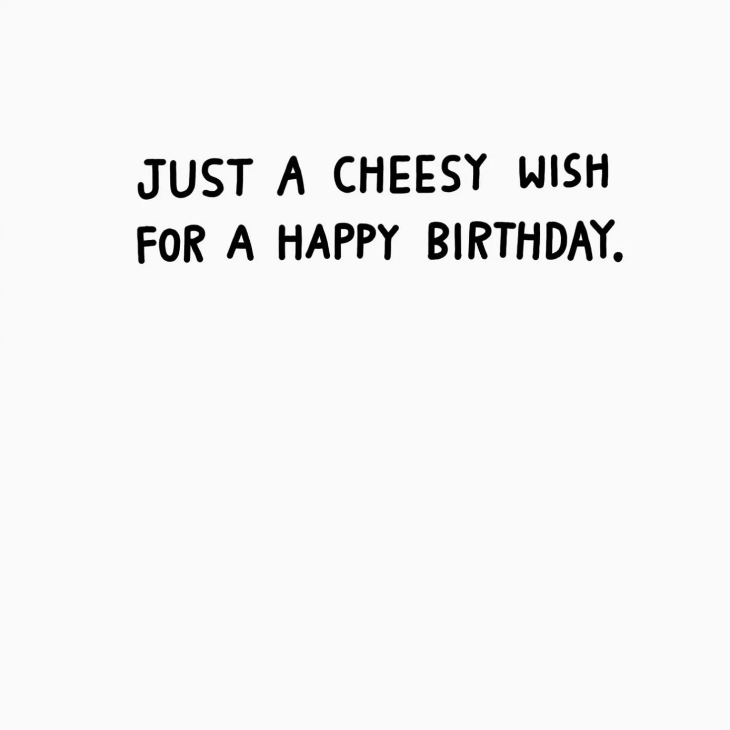 Birthday>Hallmark A Cheesy Wish Funny Birthday Card