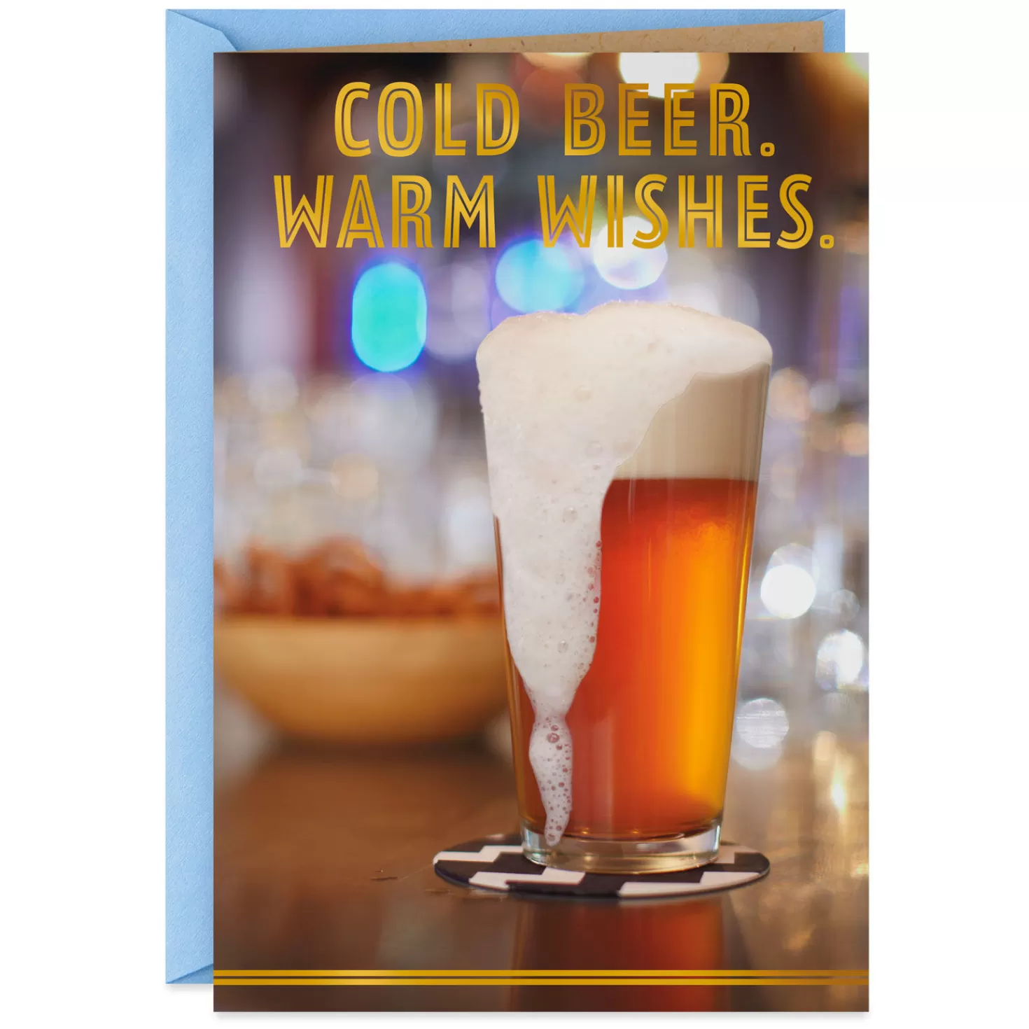 Birthday>Hallmark A Cold Beer And Warm Wishes Birthday Card