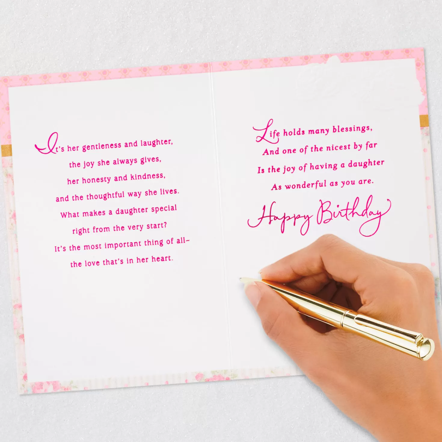 Birthday>Hallmark A Daughter As Wonderful As You Birthday Card From Both Of Us