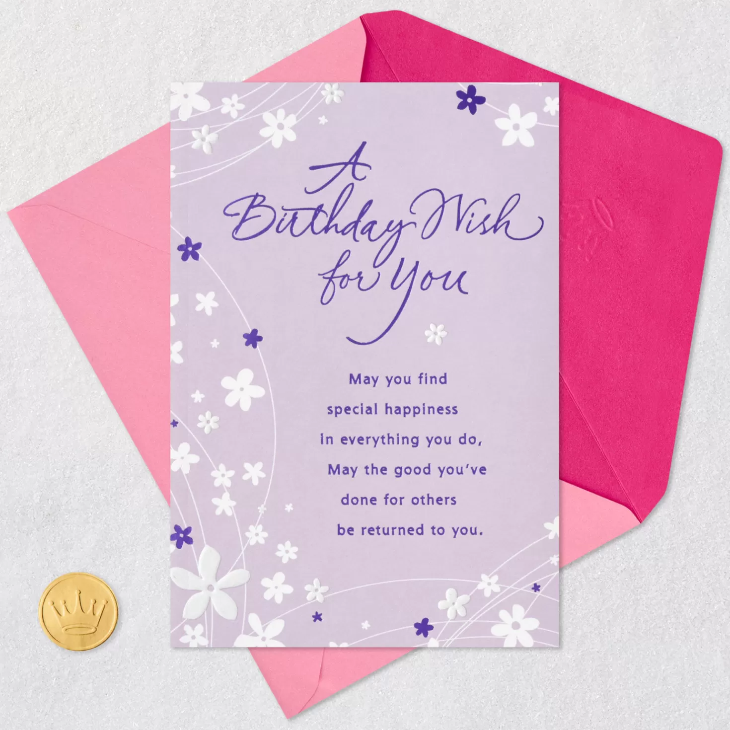 Birthday>Hallmark A Day Blessed With Peace, Joy And Happiness Birthday Card