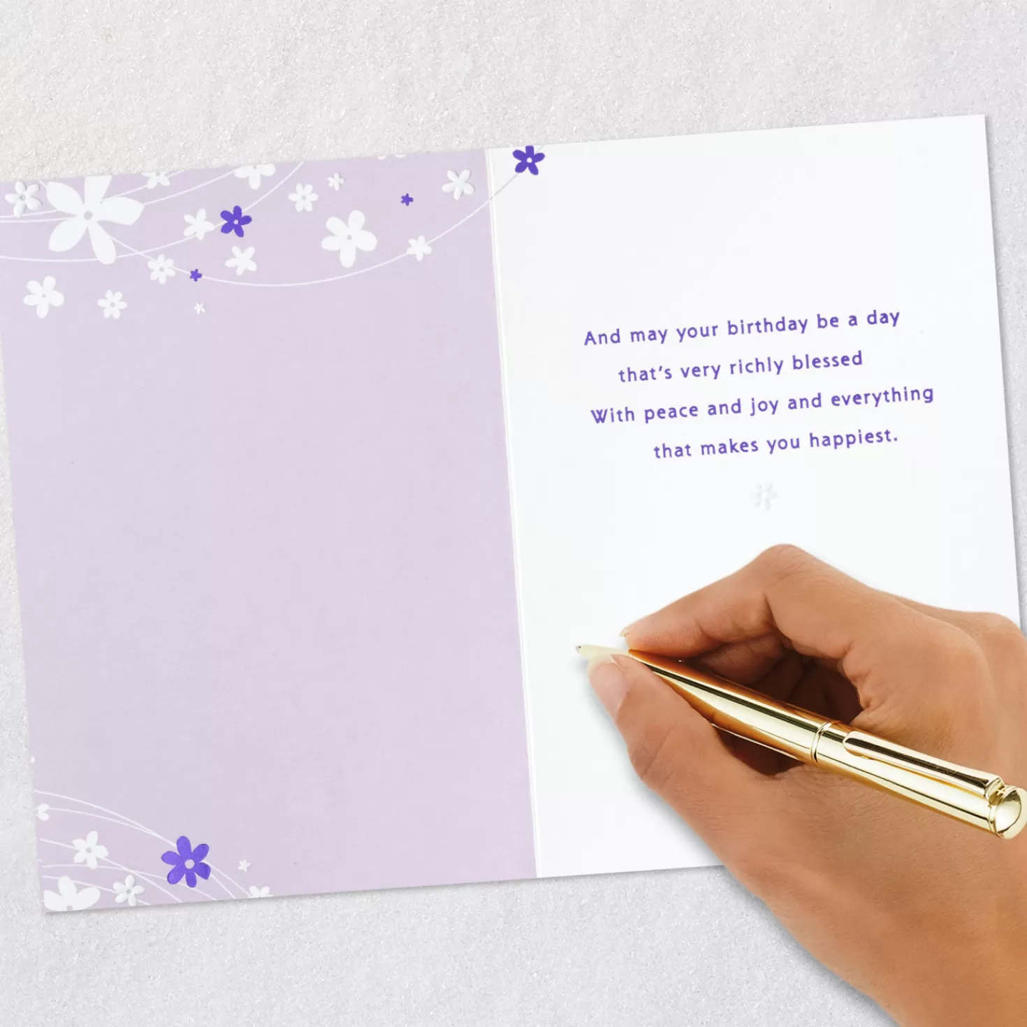 Birthday>Hallmark A Day Blessed With Peace, Joy And Happiness Birthday Card