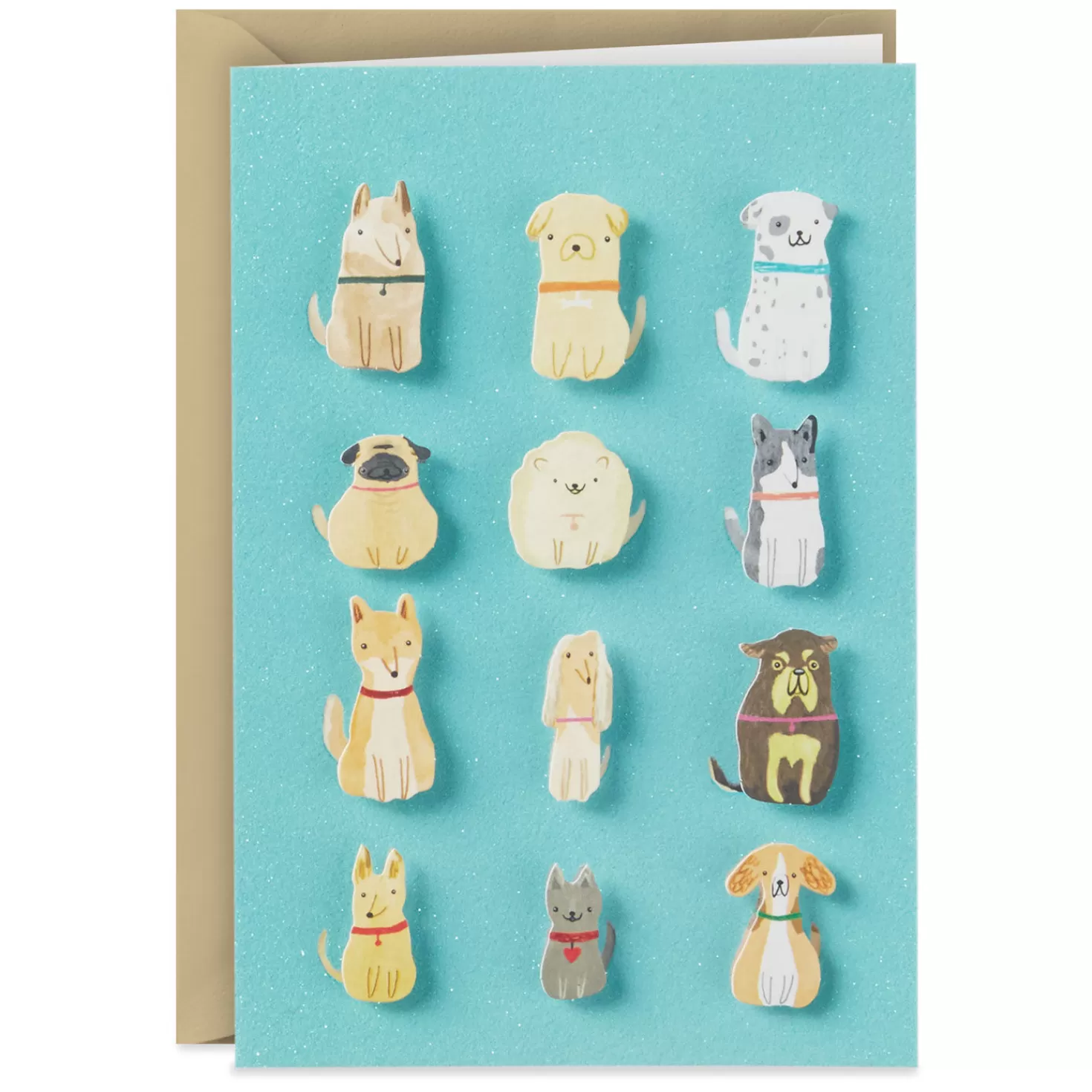 Cheap A Dozen Dogs Blank Card Encouragement