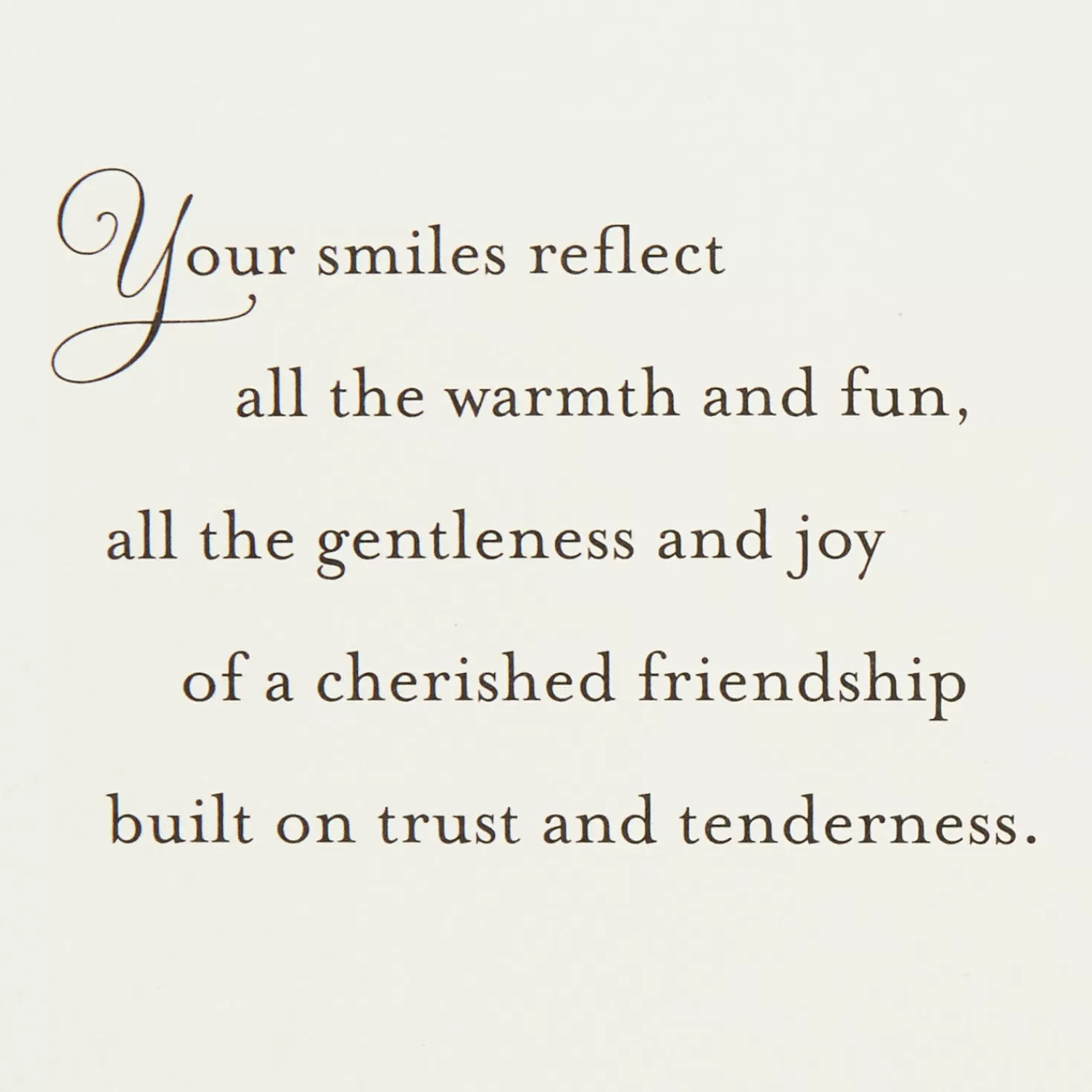 Anniversary>Hallmark A Friendship Built On Trust And Tenderness Anniversary Card