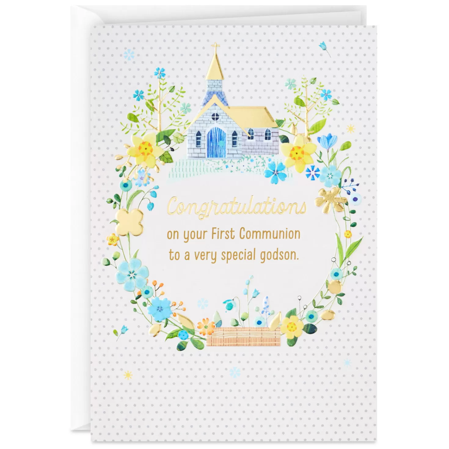 Discount A Happy Day Religious First Communion Card For Godson First Communion