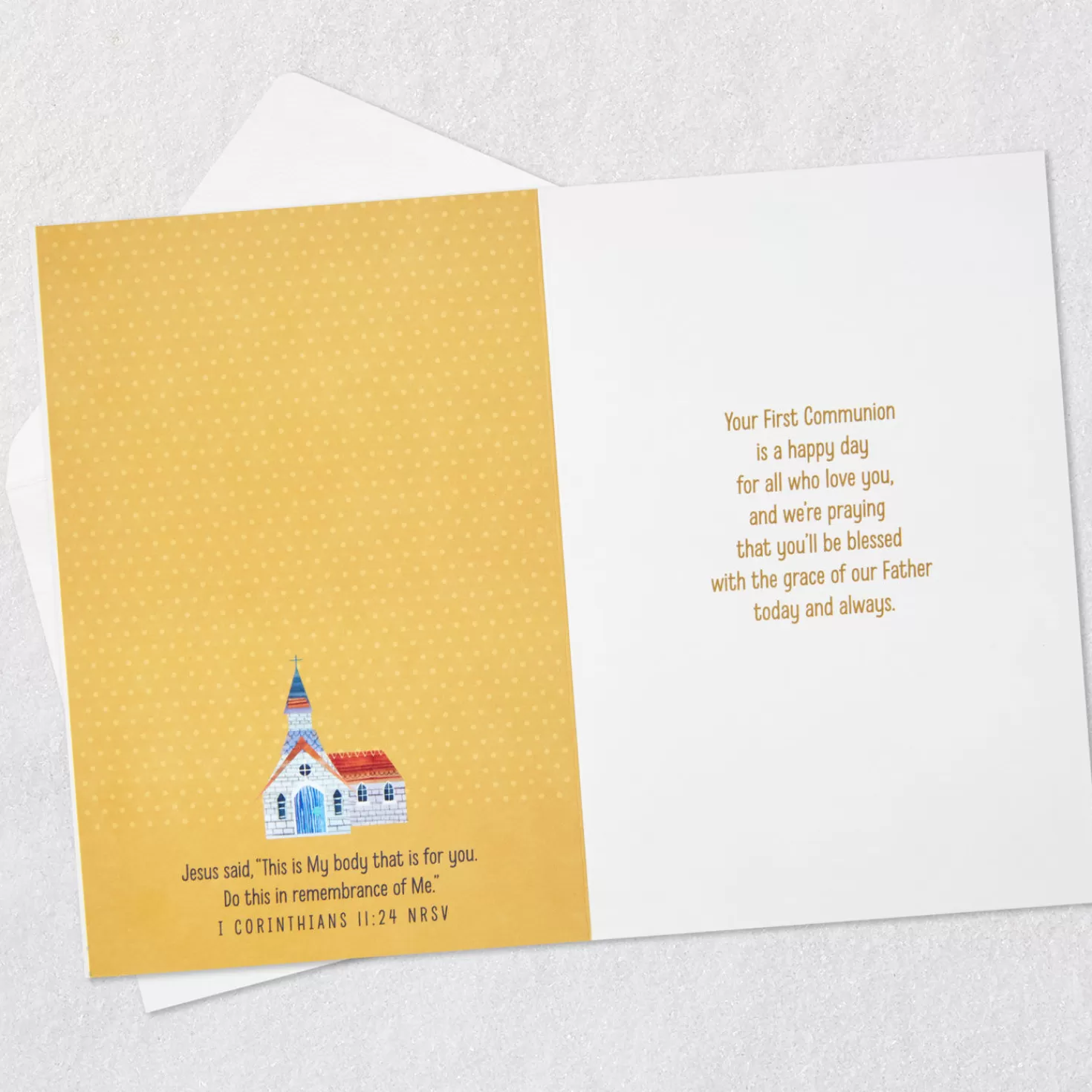 Discount A Happy Day Religious First Communion Card For Godson First Communion