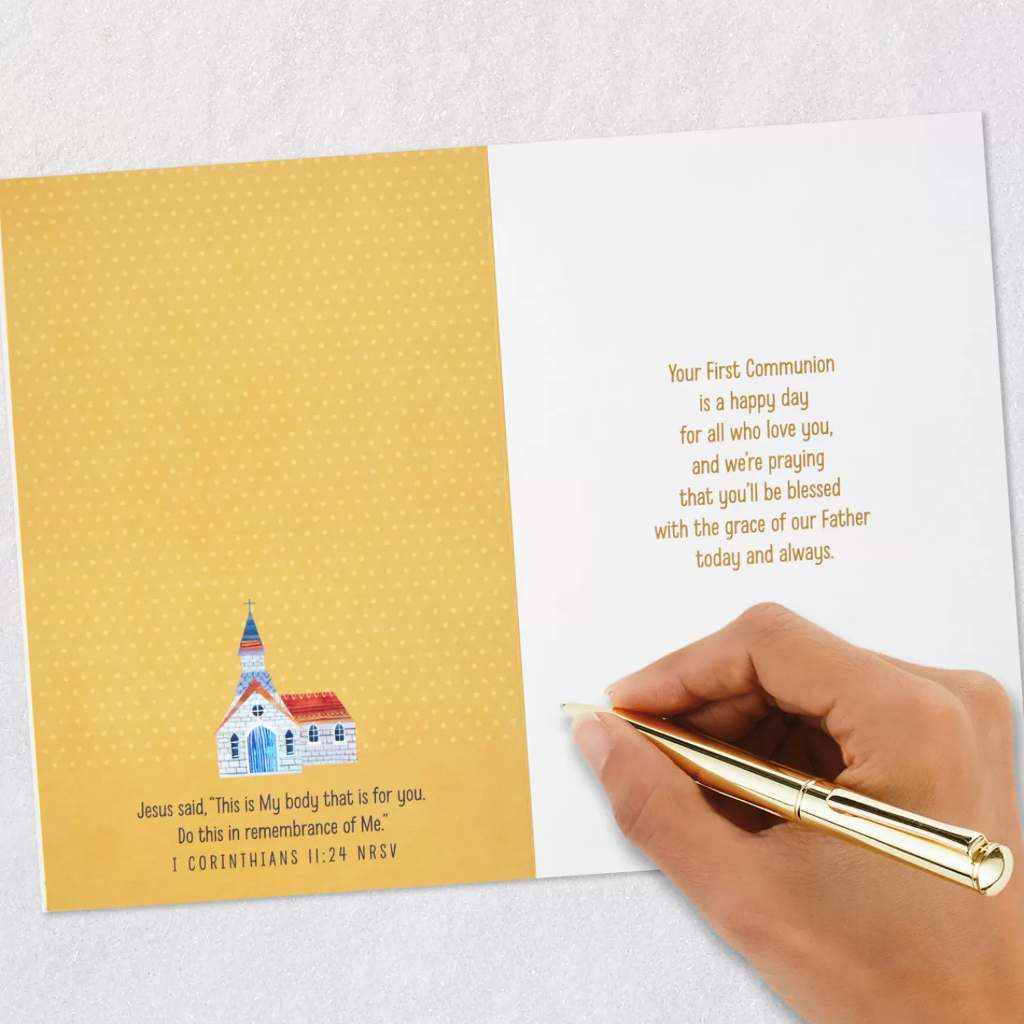 Discount A Happy Day Religious First Communion Card For Godson First Communion